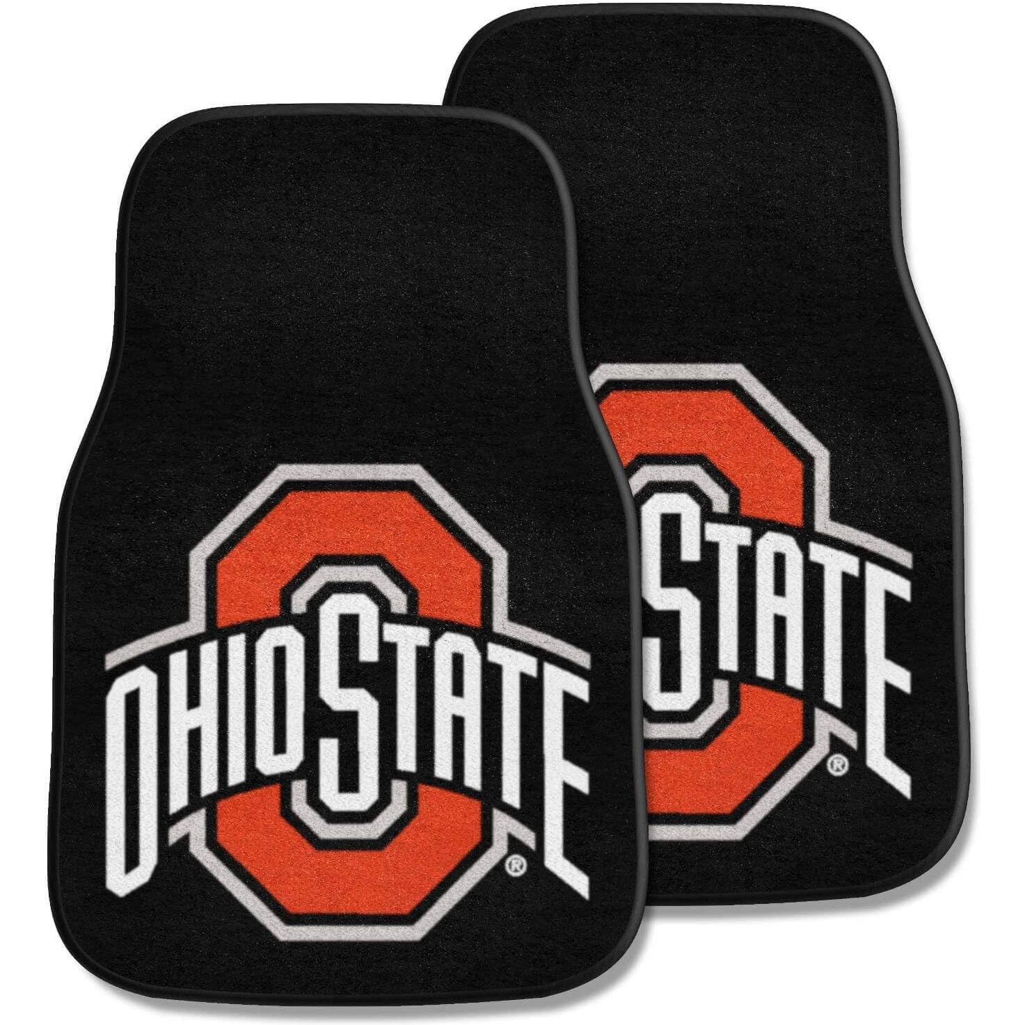 FANMATS OHIO STATE BUCKEYES 2-PIECE CARPETED CAR MATS