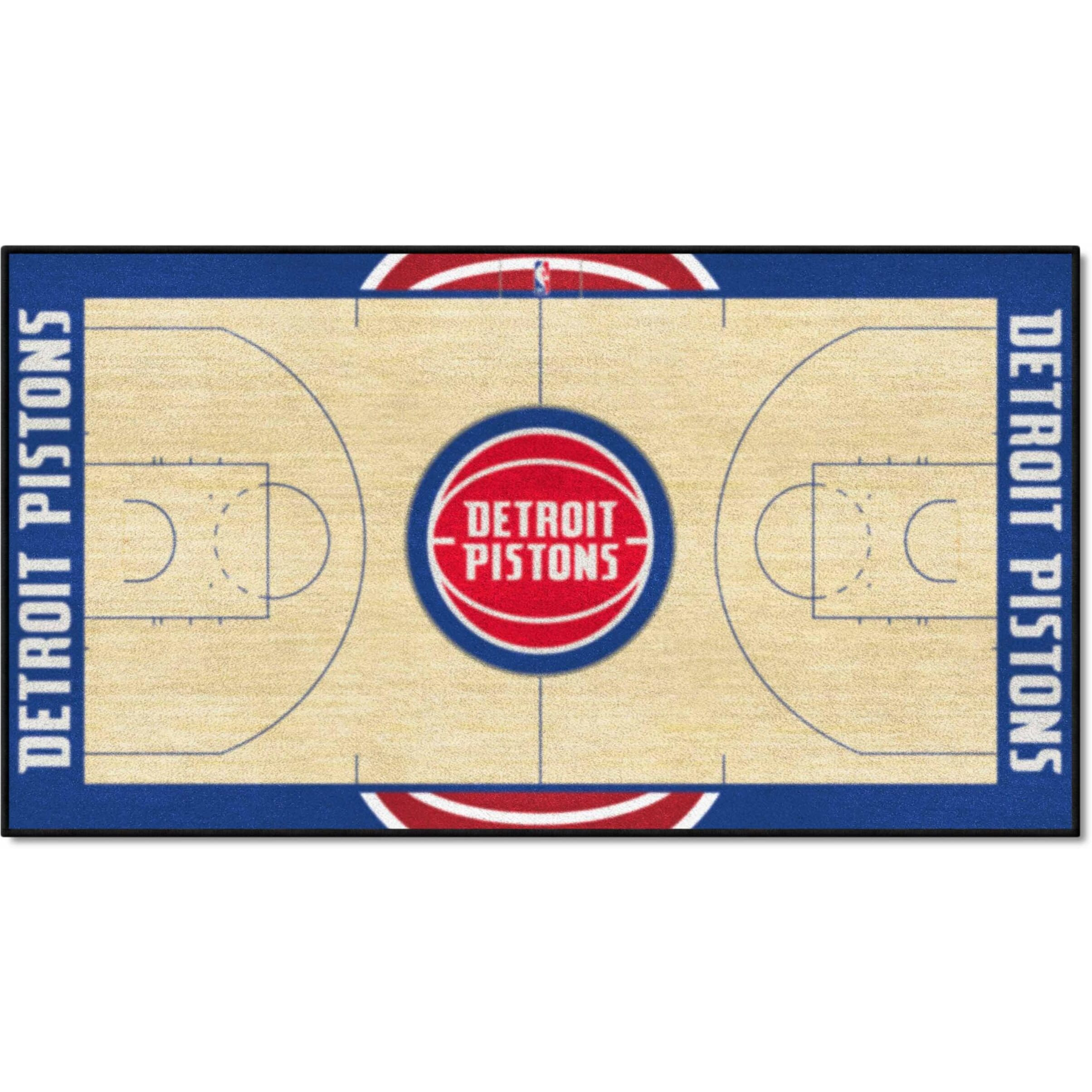 FANMATS NBA Detroit Pistons Nylon Face NBA Court Runner-Small , 24x44