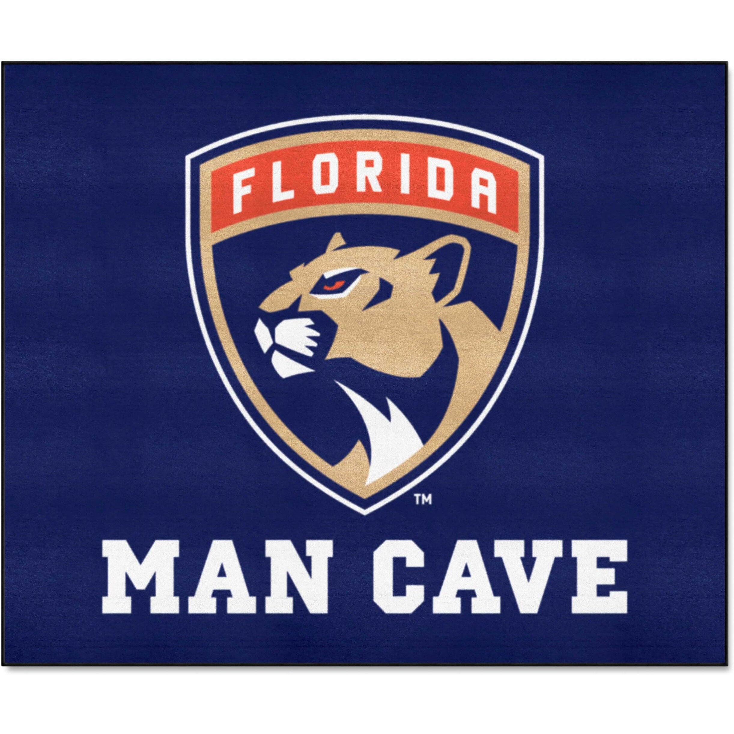 FANMATS 14436 Florida Panthers Man Cave Tailgater Rug - 5ft. x 6ft. Sports Fan Area Rug, Home Decor Rug and Tailgating Mat