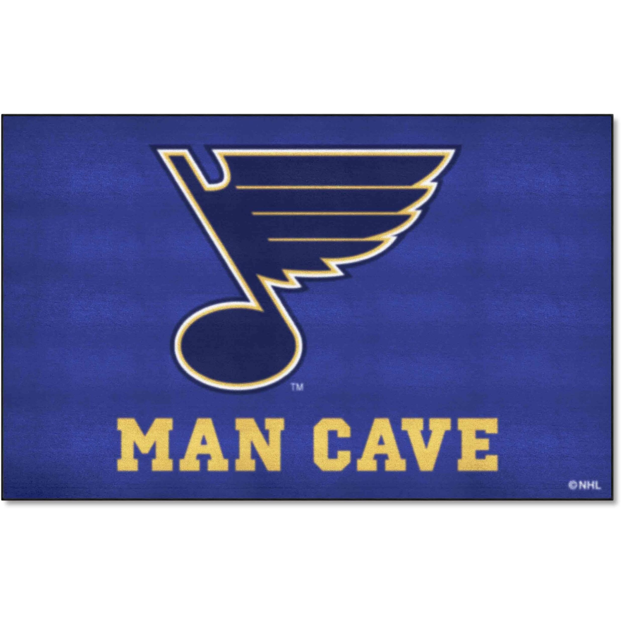 FANMATS 14488 St. Louis Blues Man Cave Tailgater Rug - 5ft. x 6ft. Sports Fan Area Rug, Home Decor Rug and Tailgating Mat