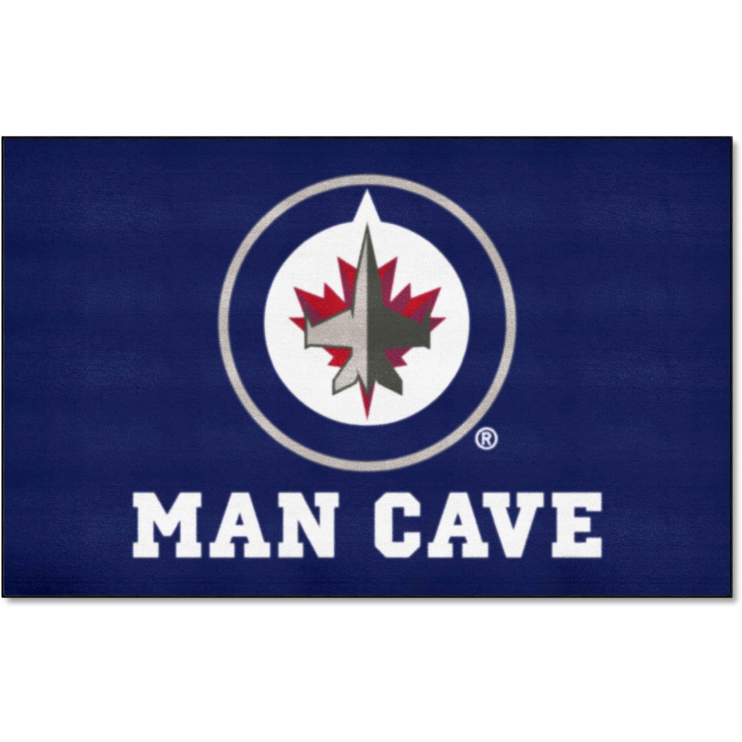 FANMATS 14508 Winnipeg Jets Man Cave Tailgater Rug - 5ft. x 6ft. Sports Fan Area Rug, Home Decor Rug and Tailgating Mat