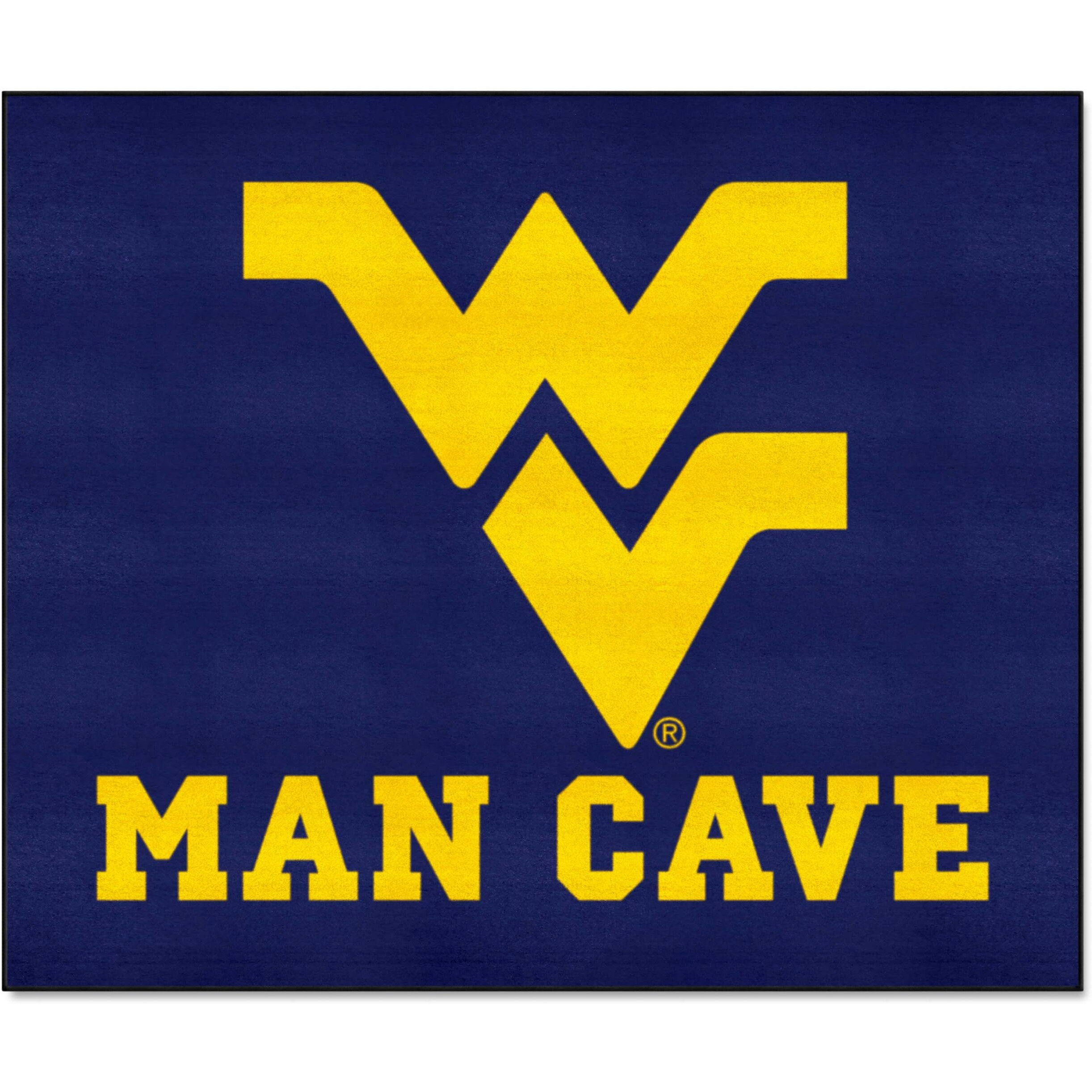 FANMATS 14722 West Virginia Mountaineers Man Cave Tailgater Rug - 5ft. x 6ft. Sports Fan Area Rug, Home Decor Rug and Tailgating Mat