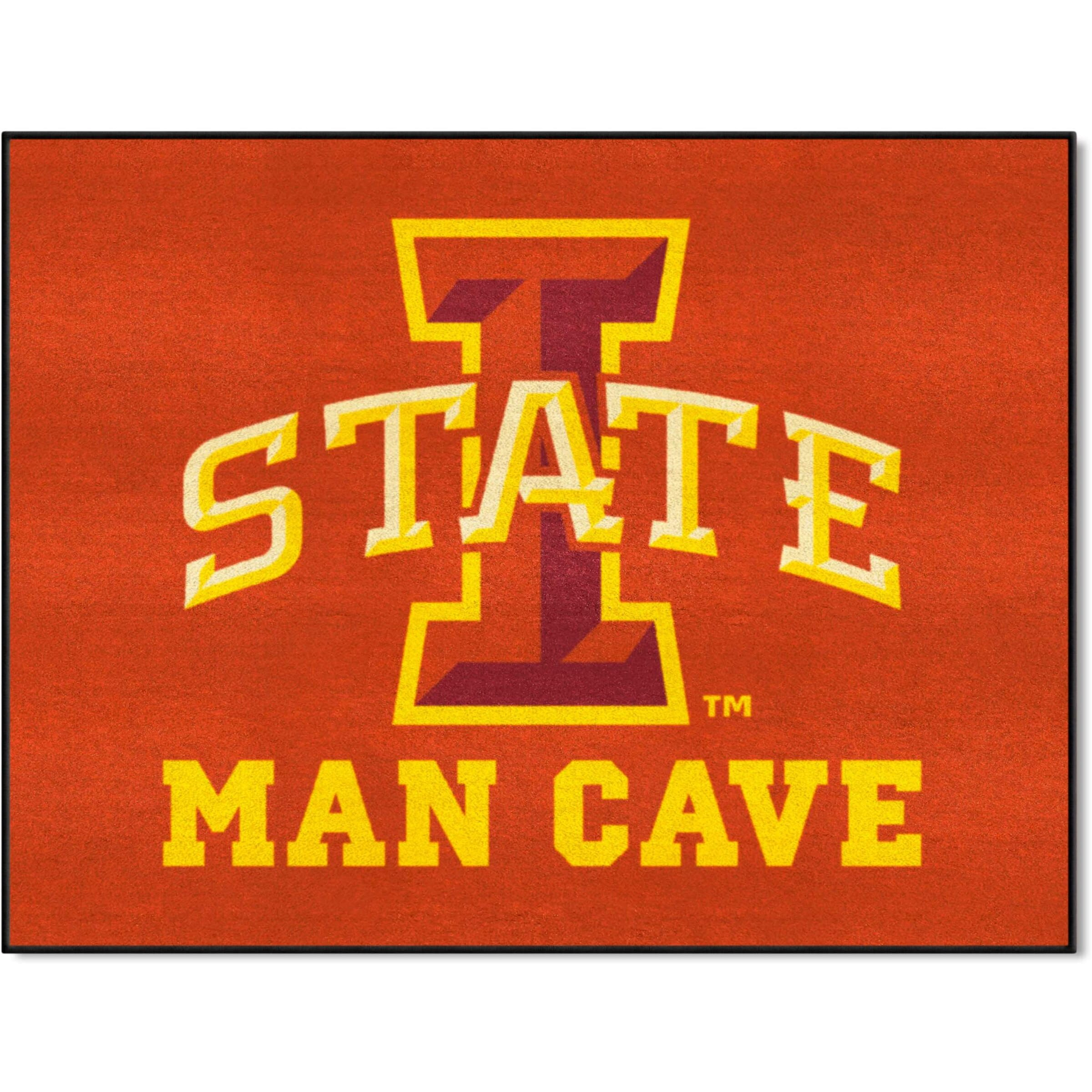 FANMATS 14557 Iowa State University All-Star Mat - Man Cave | Red | 33.75 x42.5  | I STATE Primary Logo