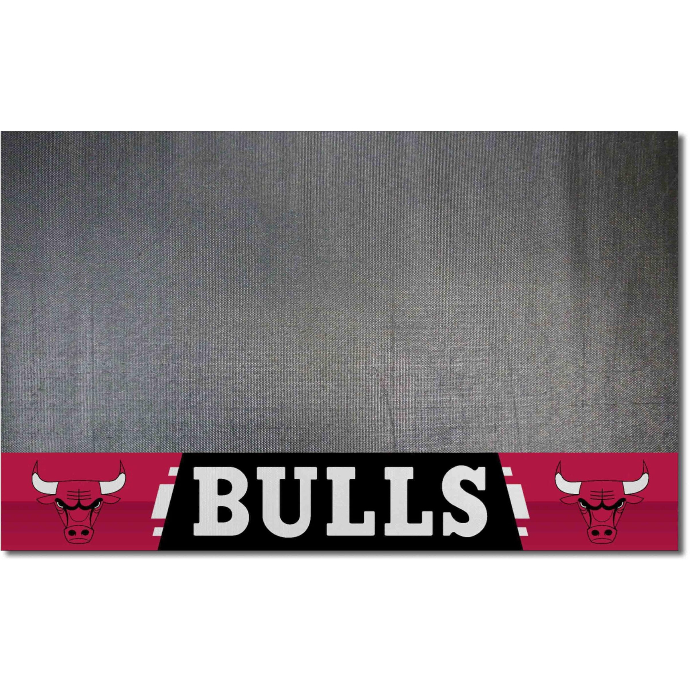 FANMATS 14199 Chicago Bulls Vinyl Grill Mat - 26in. x 42in. - Deck Patio Protective Mat | Oil, flame, and UV resistant