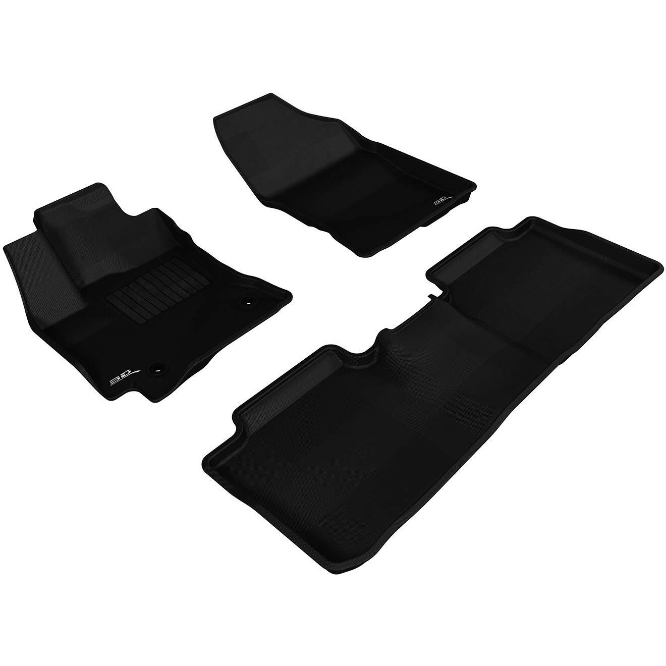 3D MAXpider Custom Fit Kagu Floor Mat (Black) Compatible with Toyota Corolla 2014-2019 - Full Set