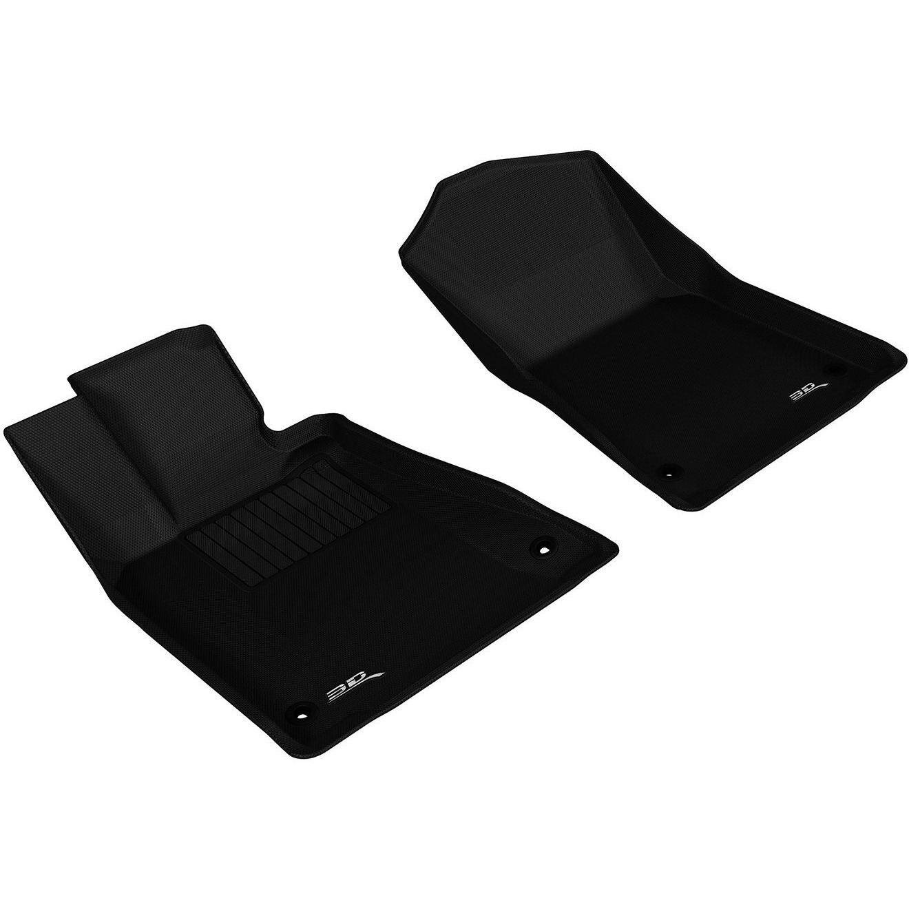 3D MAXpider Custom Fit Kagu Floor Mat (Black) Compatible with Lexus GS / GS Hybrid RWD 2013-2020 - Front Row