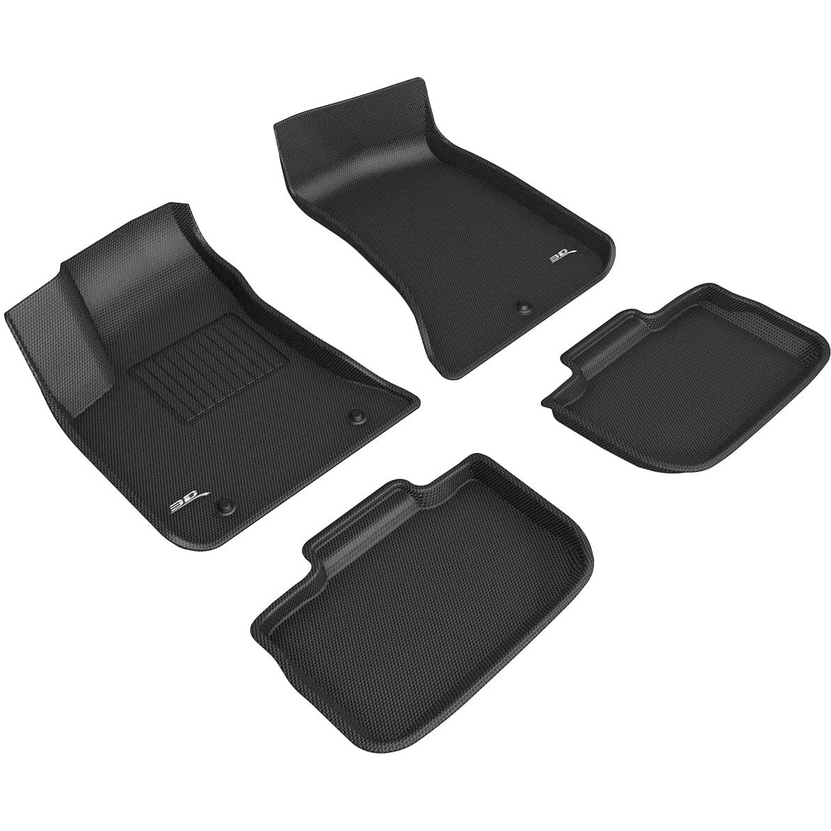 3D MAXpider Custom Fit KAGU Floor Mat (BLACK) Compatible with DODGE CHARGER RWD 2011-2023 - Full Set