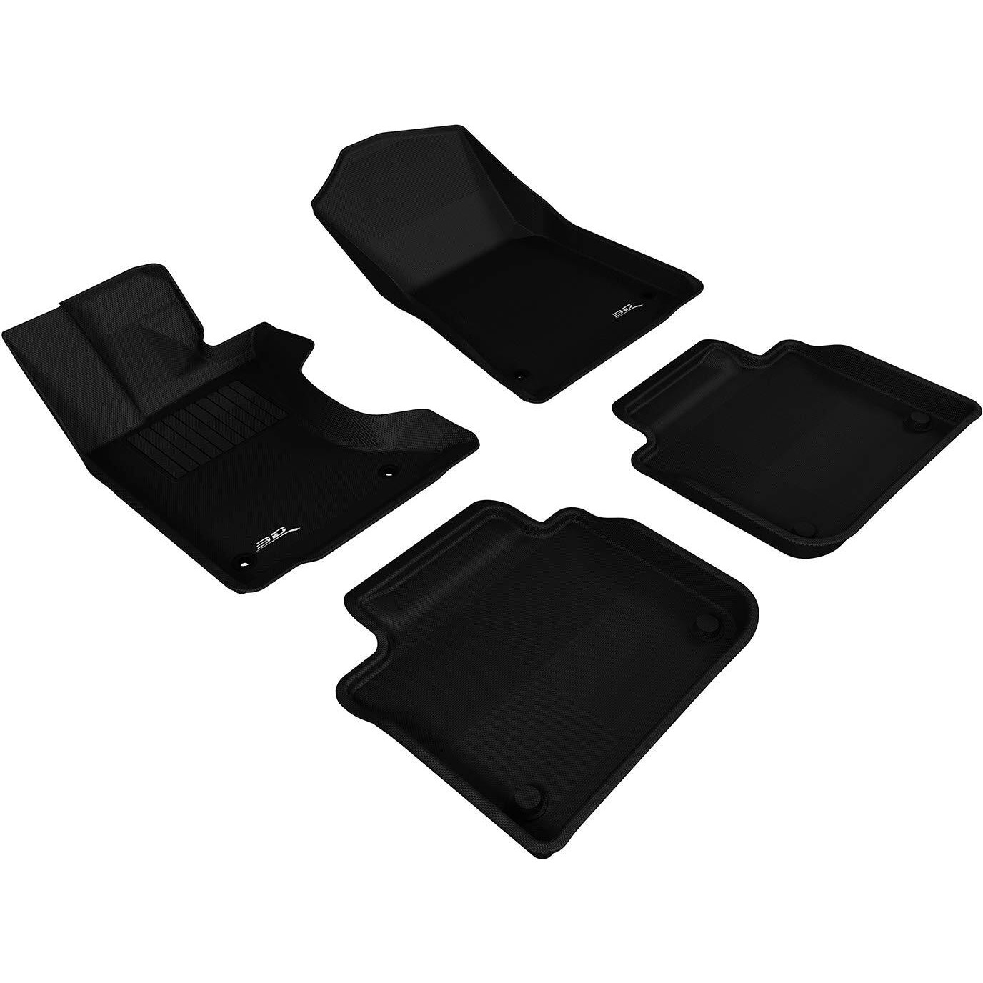 3D MAXpider Custom Fit KAGU Floor Mat (BLACK) Compatible with LEXUS GS/GS HYBRID 2013-2020 - Full Set