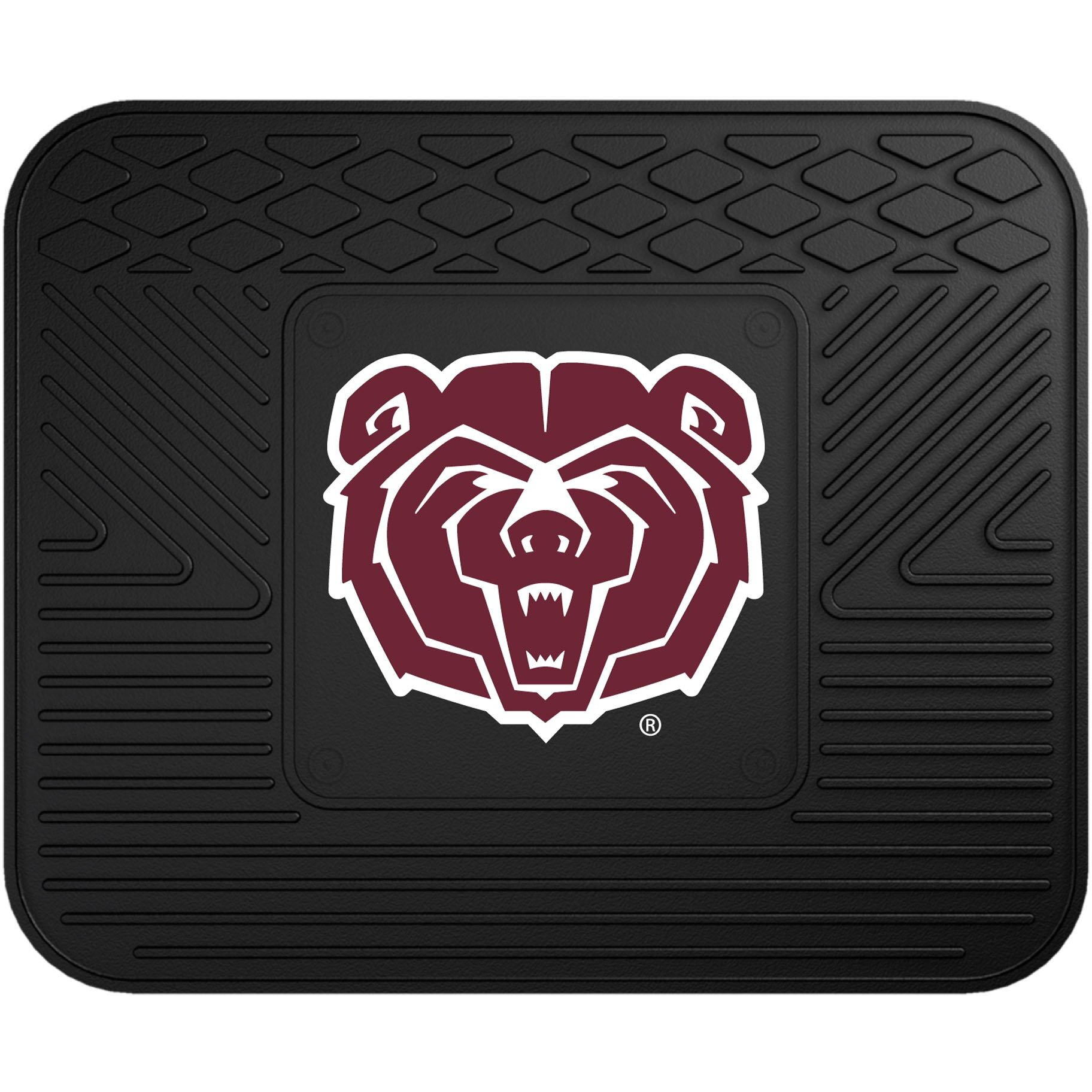 FANMATS 15668 Missouri State Bears Back Row Utility Car Mat - 1 Piece - 14in. x 17in., All Weather Protection, Universal Fit, Molded Team Logo