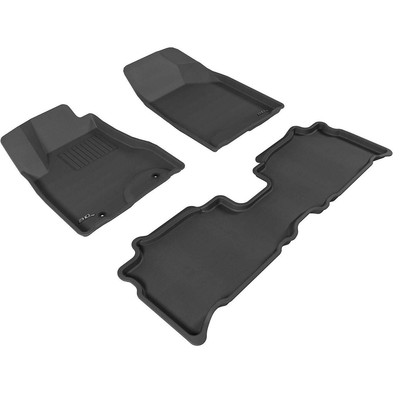 3D MAXpider Custom Fit KAGU Floor Mat (BLACK) for 2004-2009 LEXUS RX330/350-1ST ROW 2ND ROW