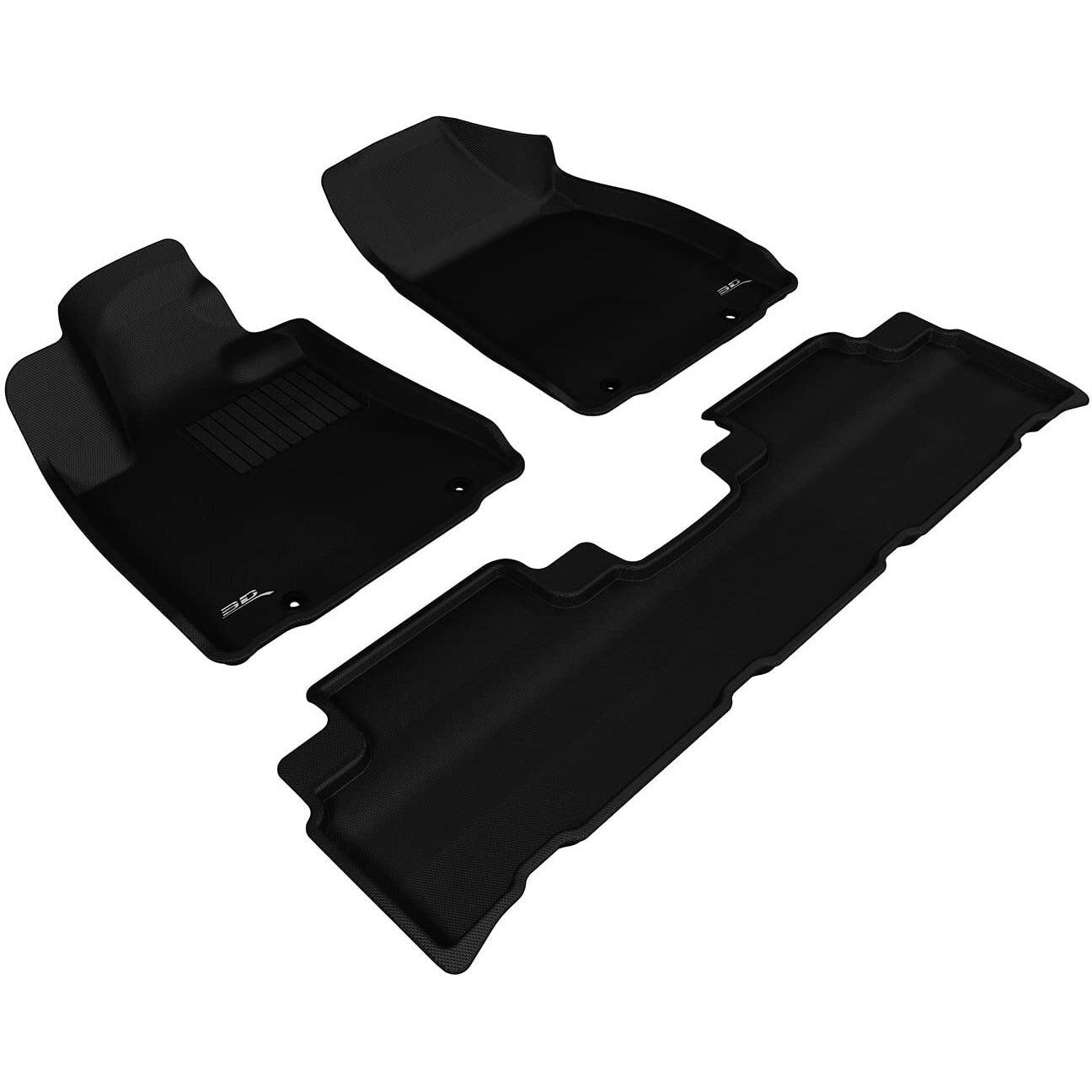 3D MAXpider Custom Fit KAGU Floor Mat (BLACK) for 2013-2015 LEXUS RX350/450H - 1ST ROW 2ND ROW