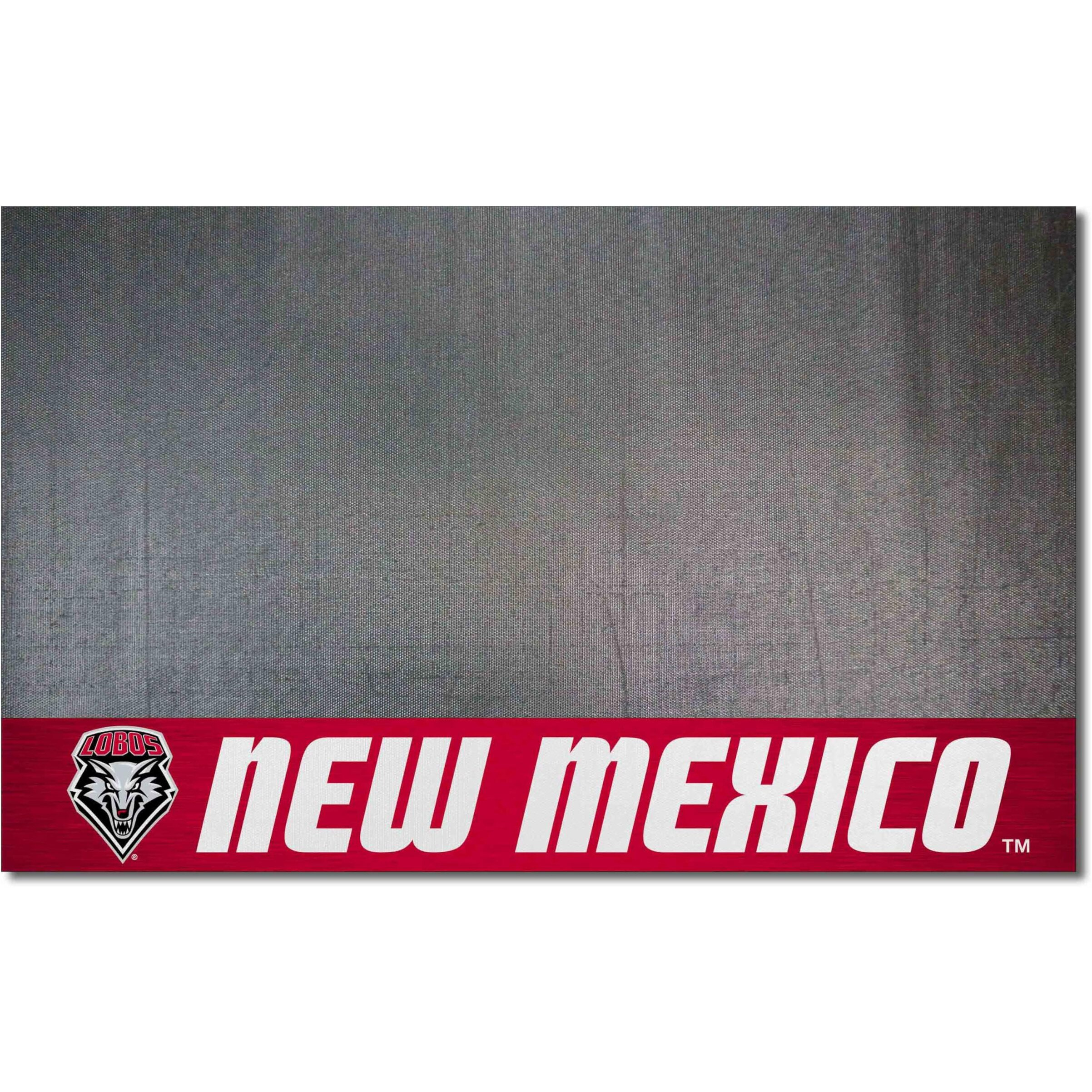 FANMATS 18282 New Mexico Lobos Vinyl Grill Mat - 26in. x 42in. - Deck Patio Protective Mat | Oil, flame, and UV resistant