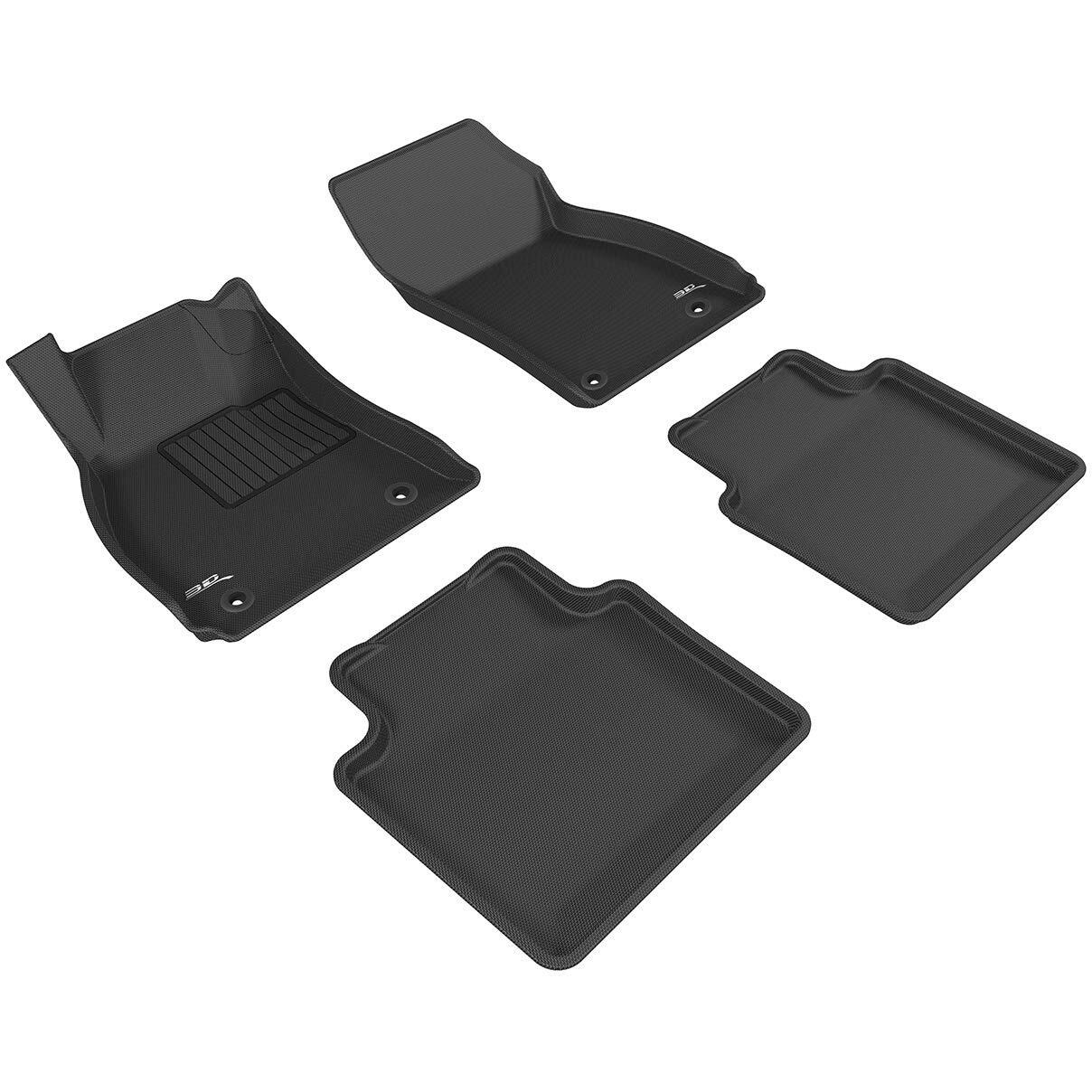 3D MAXpider L1BC02501509 Complete Set Custom Fit All-Weather Floor Mat for Select Buick LaCrosse Models - Kagu Rubber (Black)