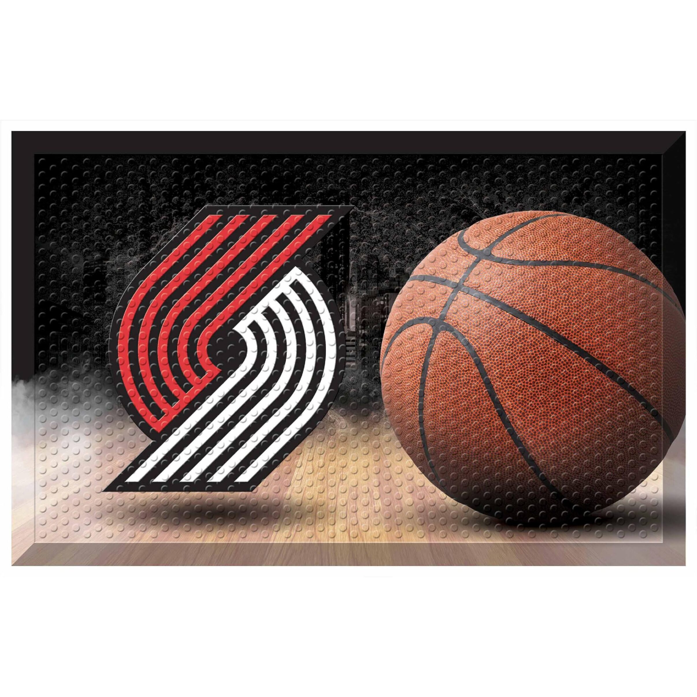 FANMATS 19112 Portland Trail Blazers Rubber Scraper Door Mat