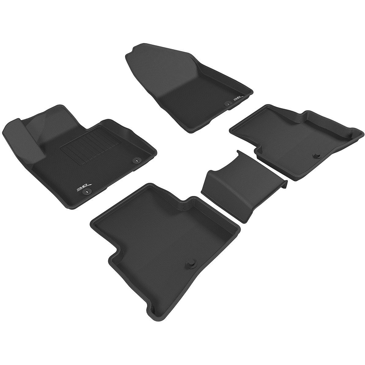 3D MAXpider Custom Fit Kagu Floor Mat (Black) Compatible with Kia Sportage 2017-2022 - Full Set