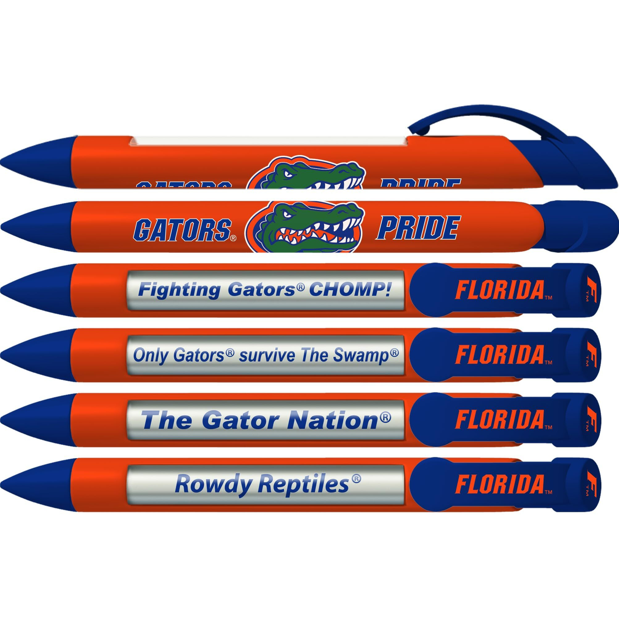 Greeting Pen Florida Gators Braggin' Rights Rotating Message 6 Pen Set 20526