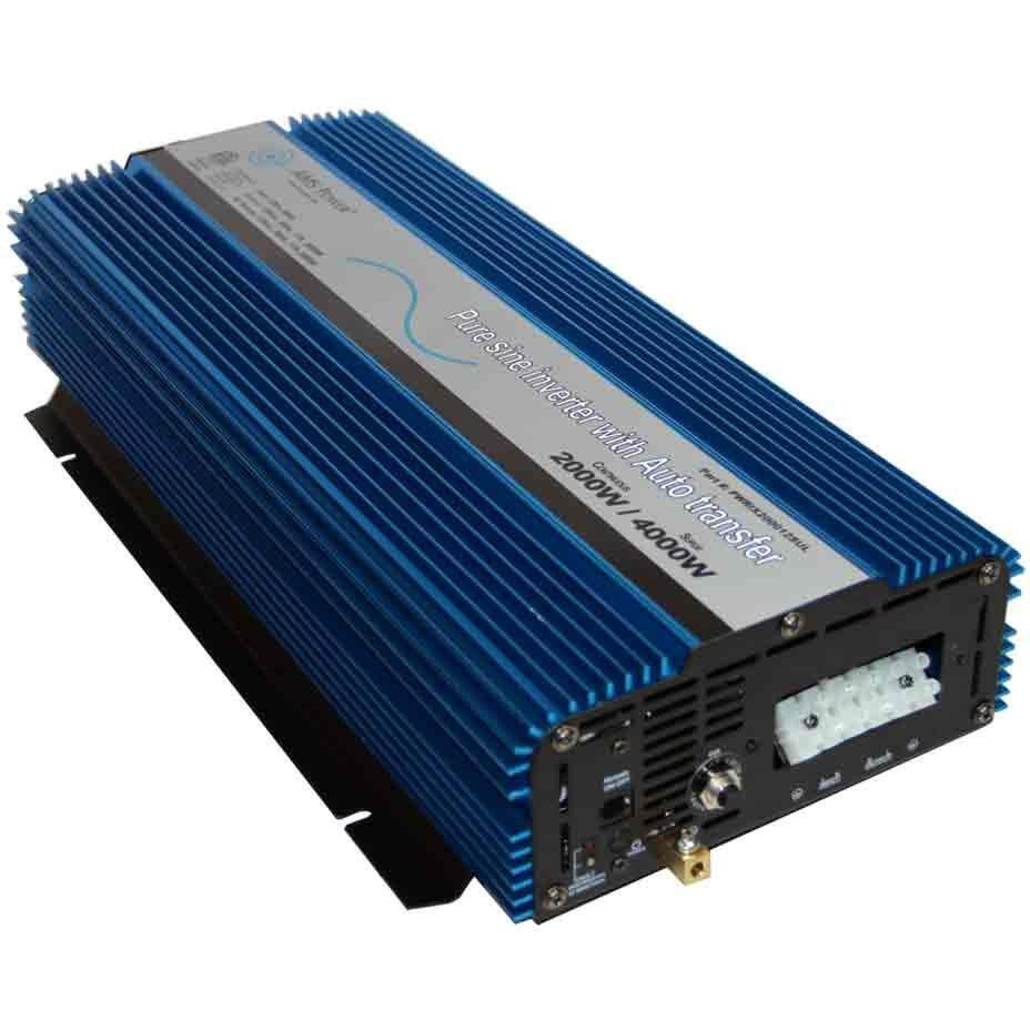 AIMS Power PWRIX120012SUL Pure Sine Inverter with Transfer Switch, 1200W Continuous Power, 2400W Surge Peak Power, Intelligent Cooling Fan, Less Than 20msec Transfer Time