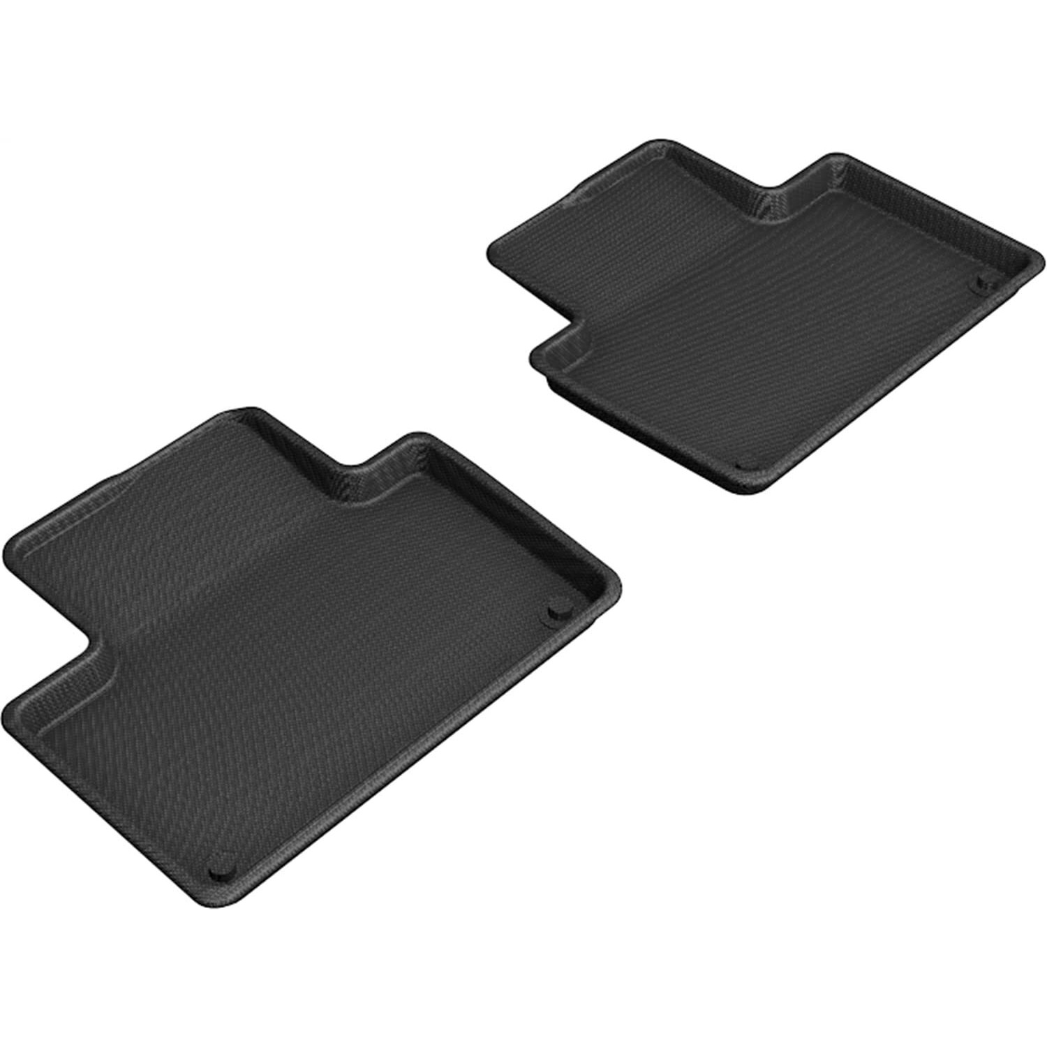 3D MAXpider Custom Fit Kagu Floor Mat (Black) Compatible with Volvo Xc90 T8 Twin Engine 2015-2025 - Second Row