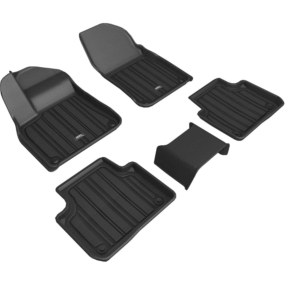 3D MAXpider Custom Fit All-Weather Floor Mat for 2019-2020 Porsche Cayenne Black ELITECT Series