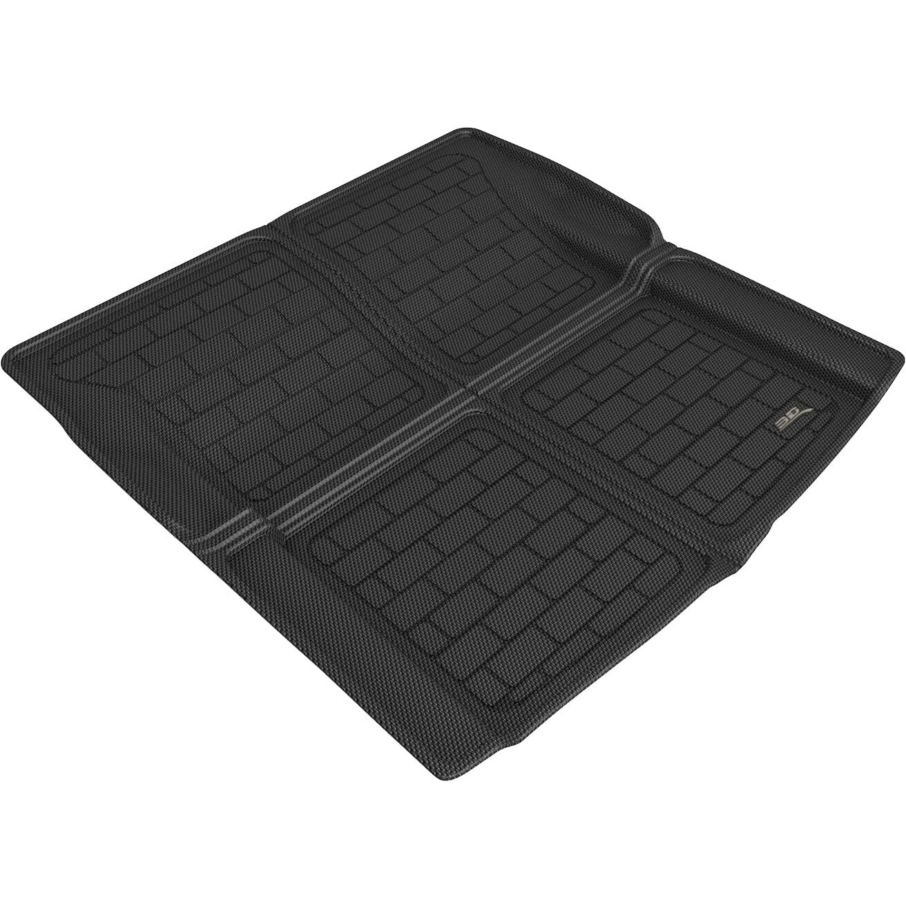 3D MAXpider Custom Fit Kagu Black Cross Fold Cargo Liner Compatible with Volvo S60 with Spare 2019-2025 - Cargo Liner