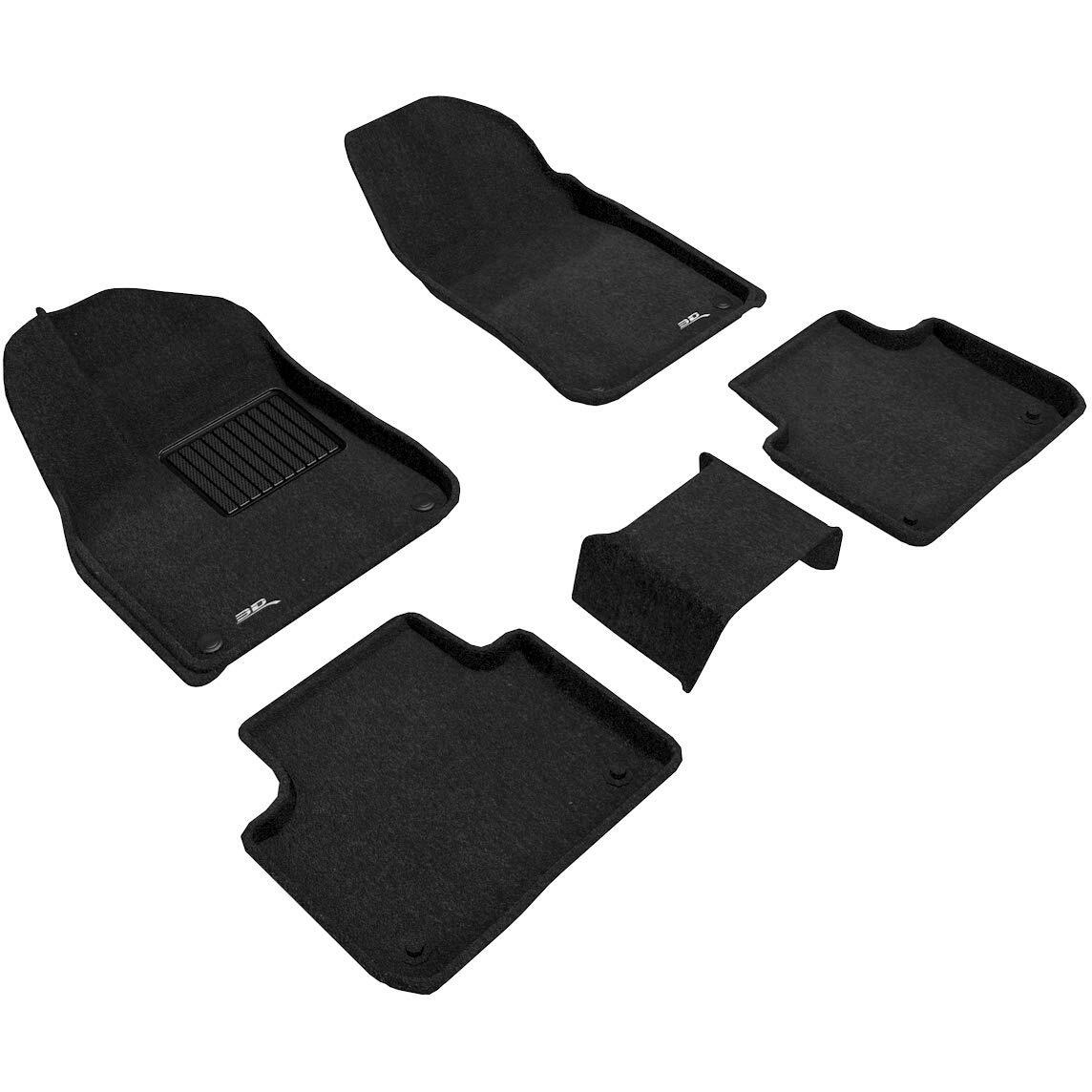 3D MAXpider Custom Fit Elegant Floor Mat (Black) for 2019-2021 Porsche Cayenne/Cayenne GTS - 1ST Row 2ND Row