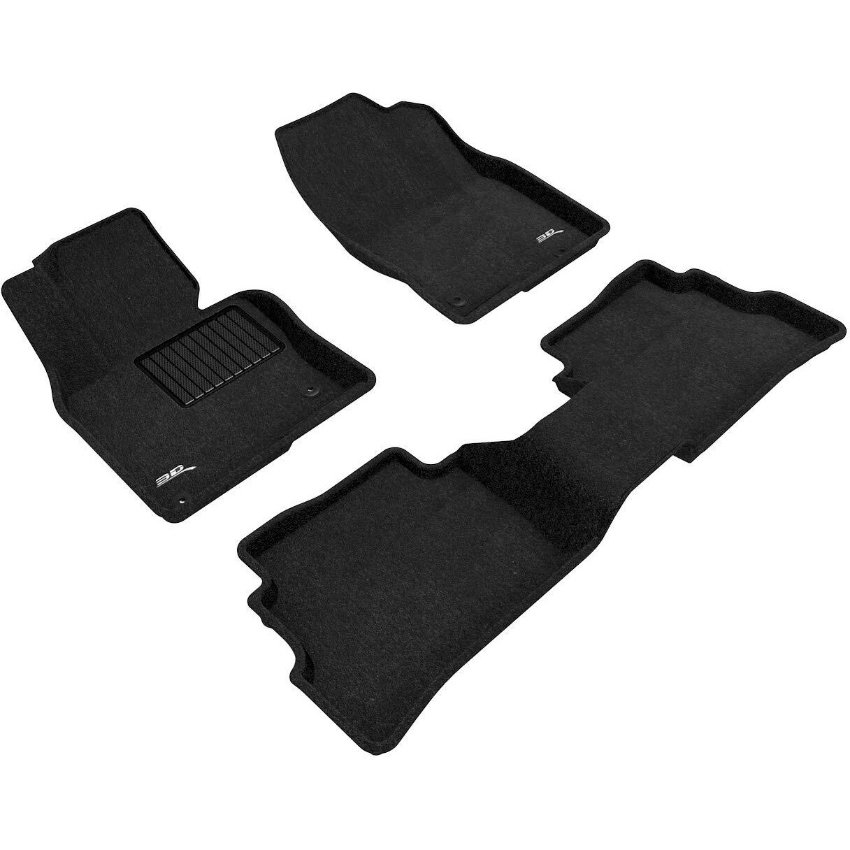 3D MAXpider Custom Fit ELEGANT Floor Mat (BLACK) Compatible with MAZDA CX-5 2017-2023 - Full Set