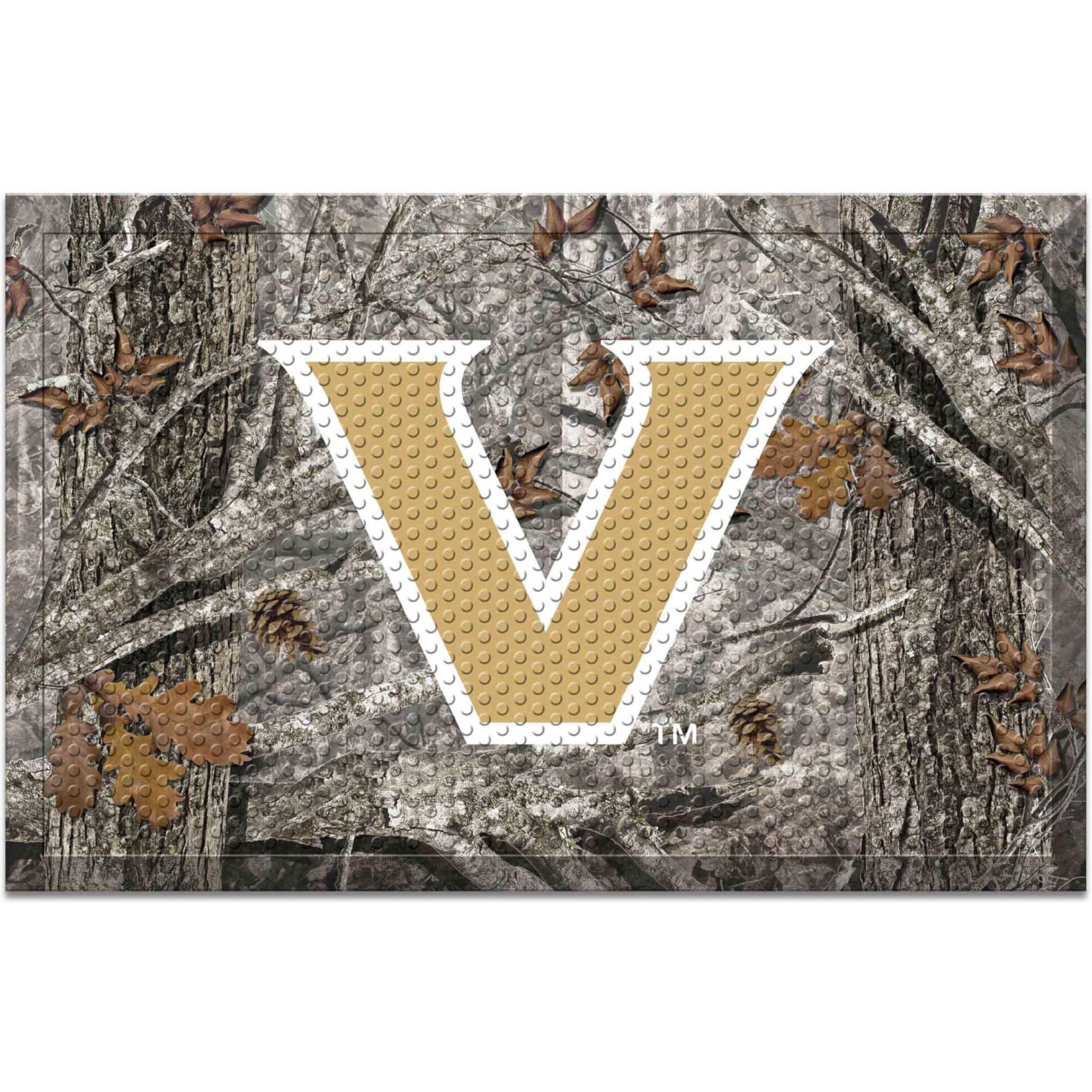 FANMATS 33643 Vanderbilt Camo Rubber Scraper Door Mat