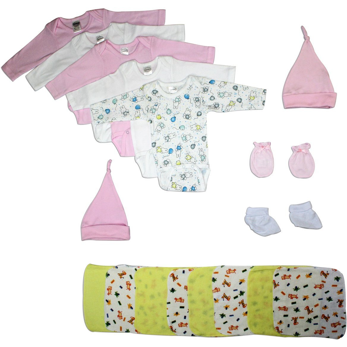 Bambini Newborn Baby Girl 17 Pc Layette Set