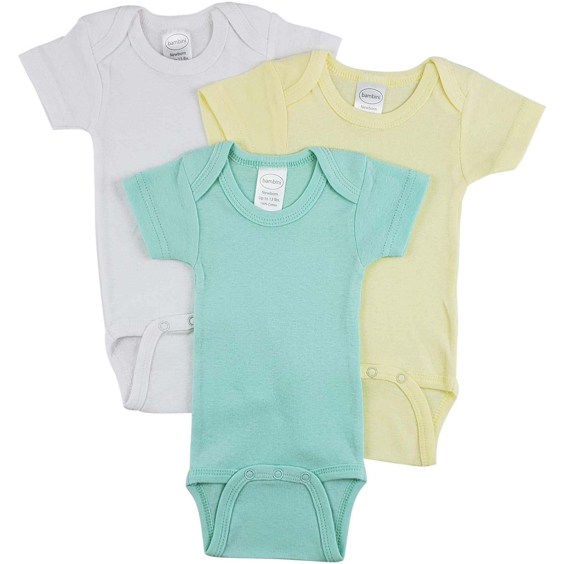 Bambini Short Sleeve One Piece 3 Pack