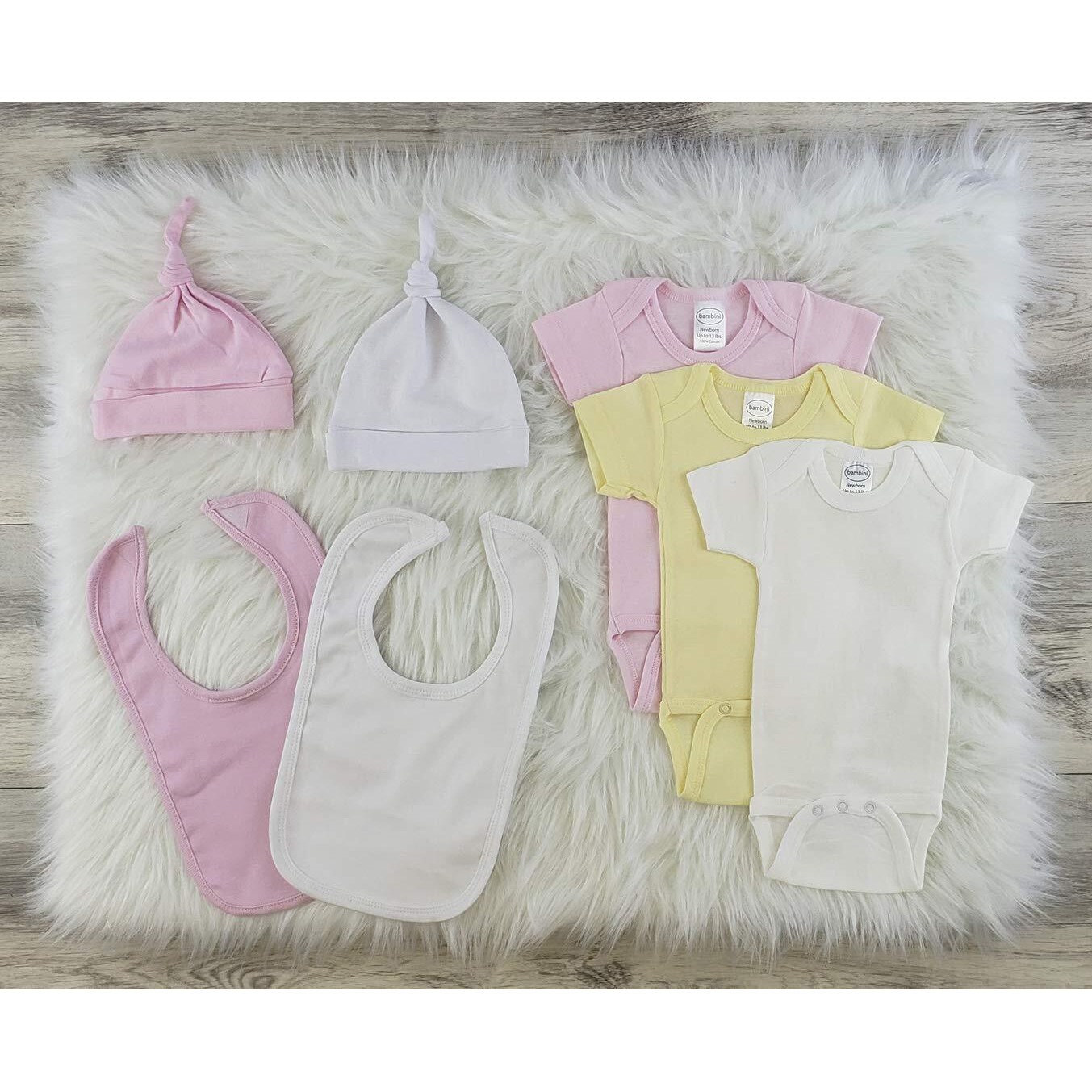 Bambini 7 Pc Layette Baby Clothes Set - Newborn