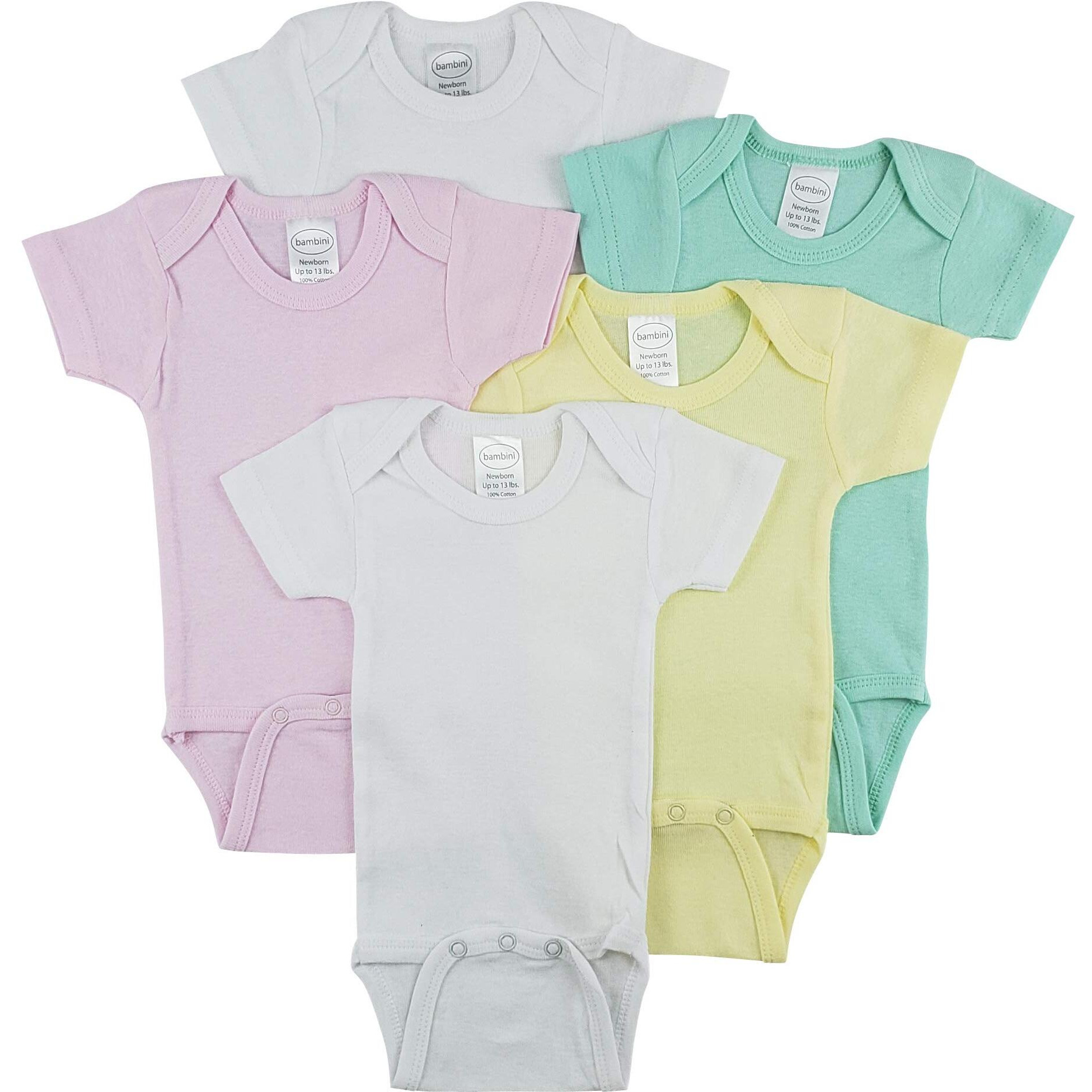 bambini Short Sleeve One Piece 5 Pack