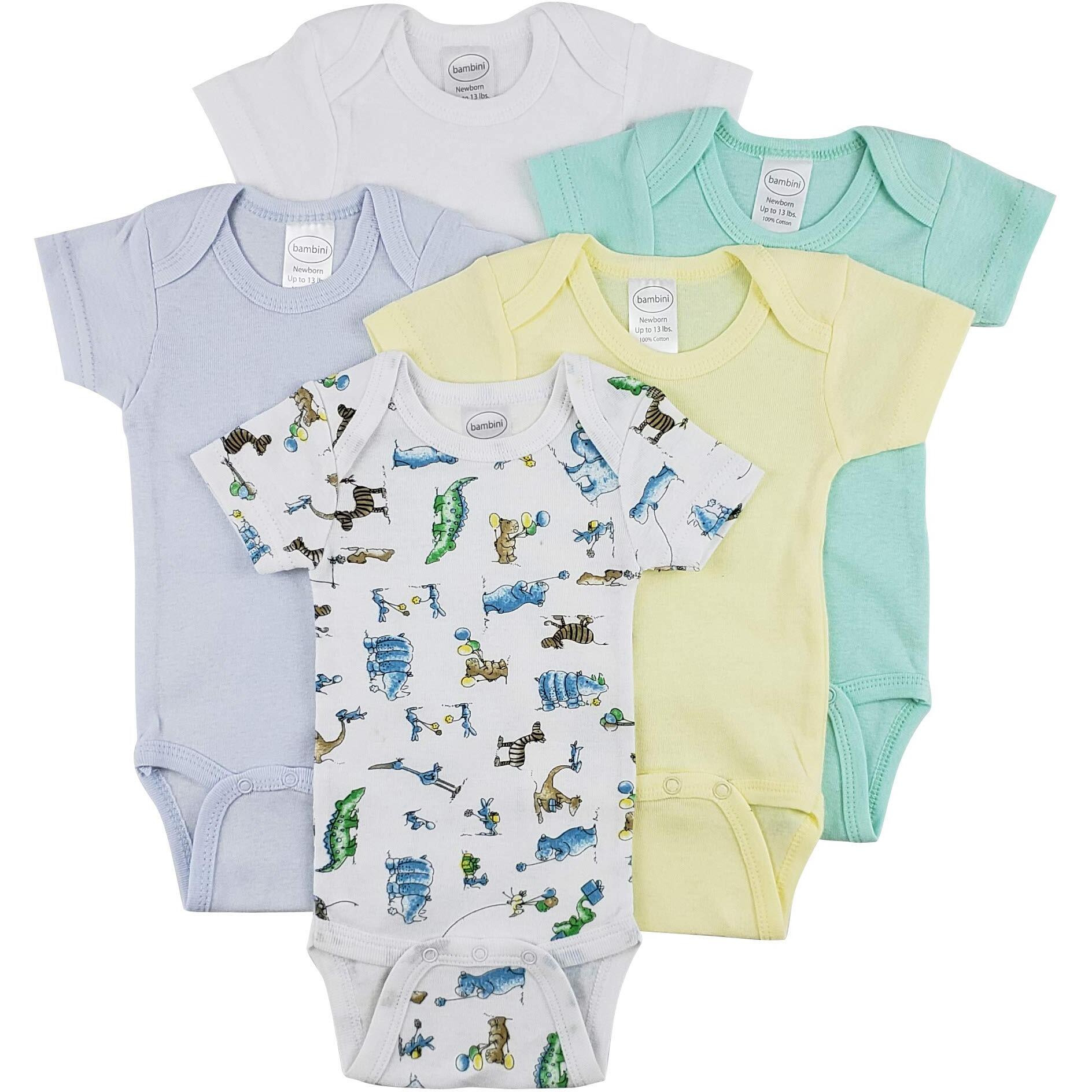 bambini Short Sleeve One Piece 5 Pack