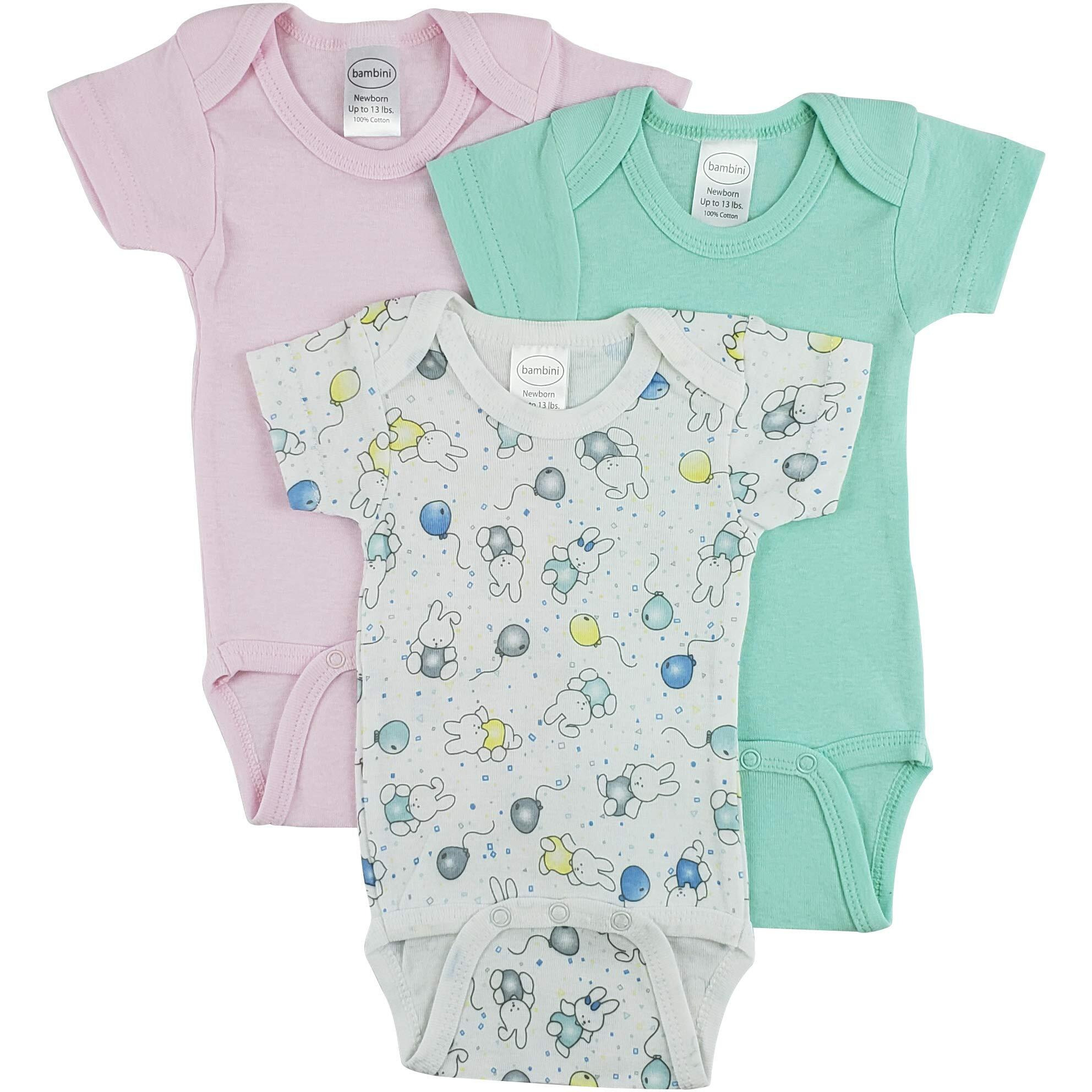 bambini Short Sleeve One Piece 3 Pack