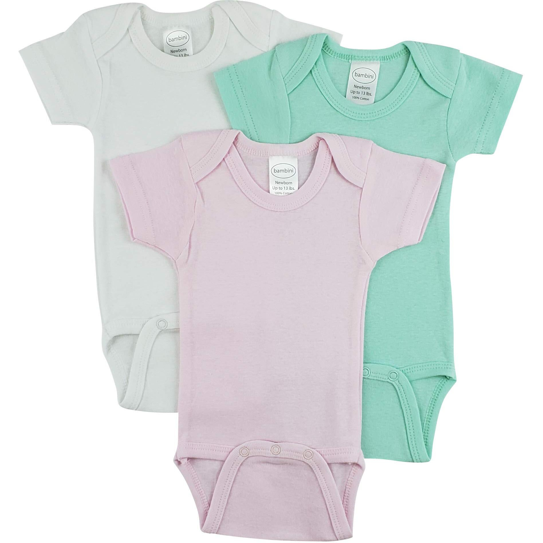 bambini Short Sleeve One Piece 3 Pack