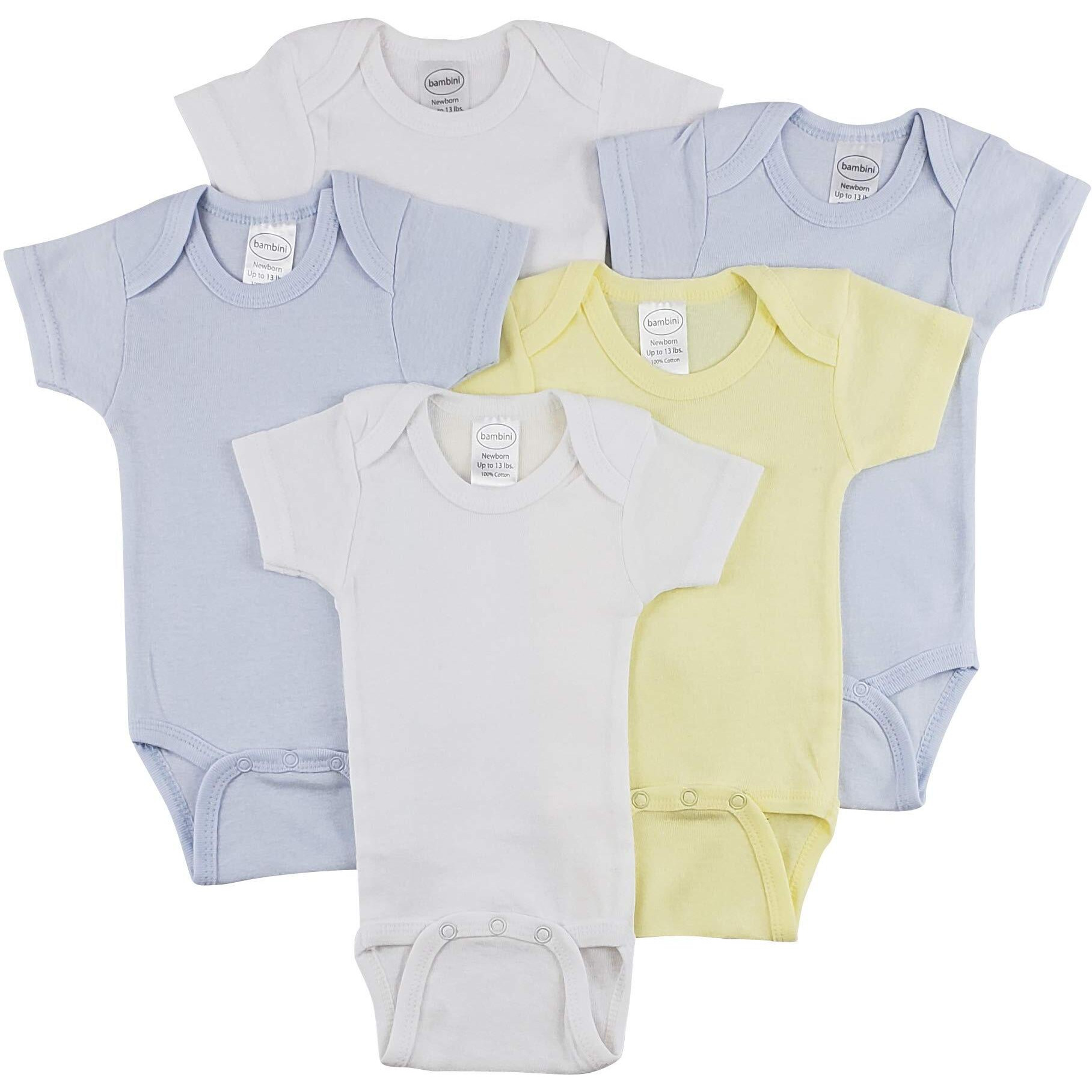 bambini Short Sleeve One Piece 5 Pack