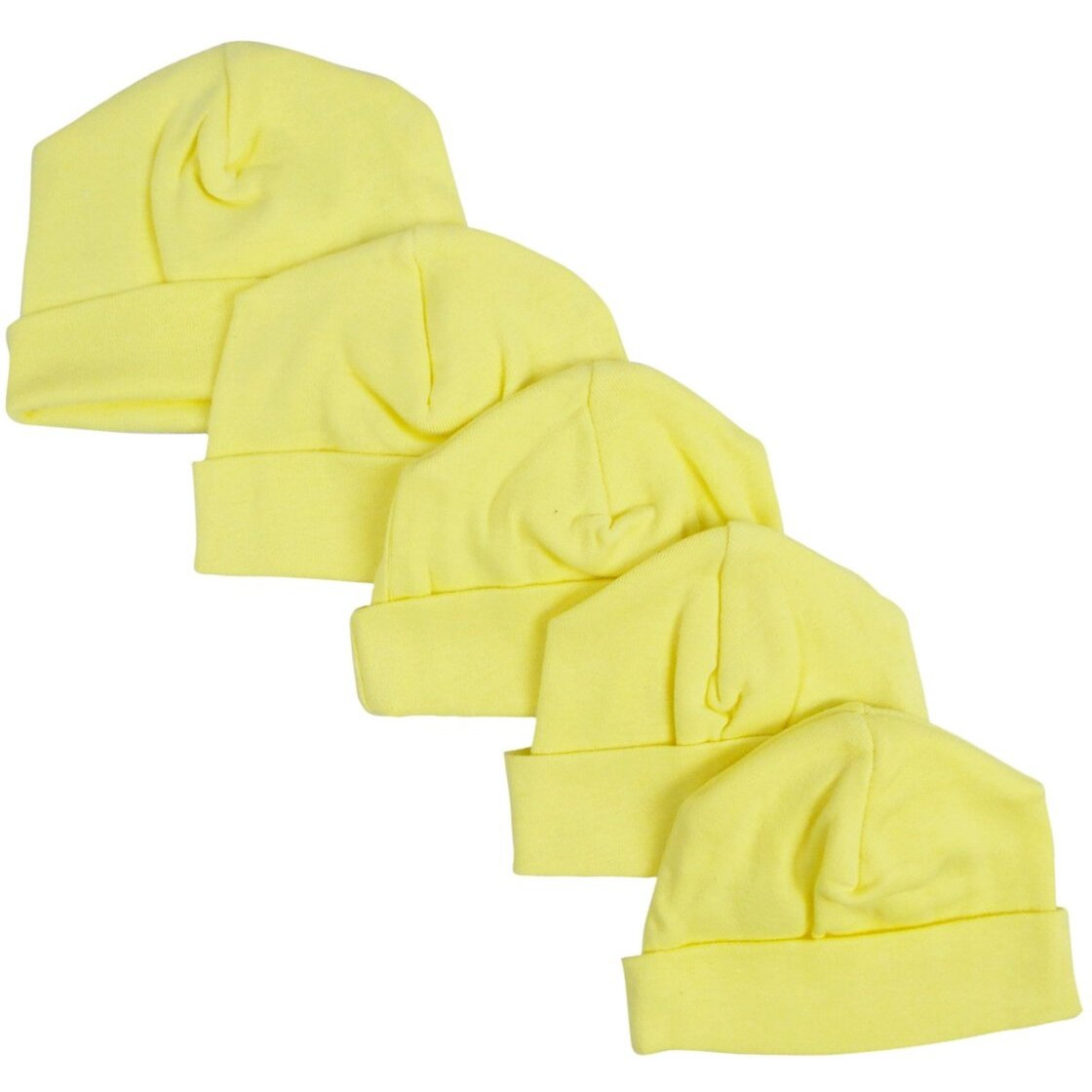 bambini 031-YELLOW-5 Baby Cap44 Yellow - Pack of 5