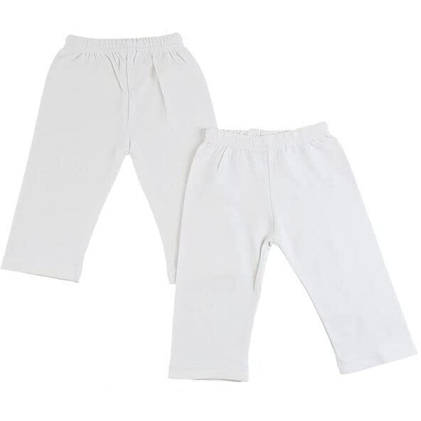 Bambini CS-0550S Infant Track Sweat Pants White - Small - Pack of 2