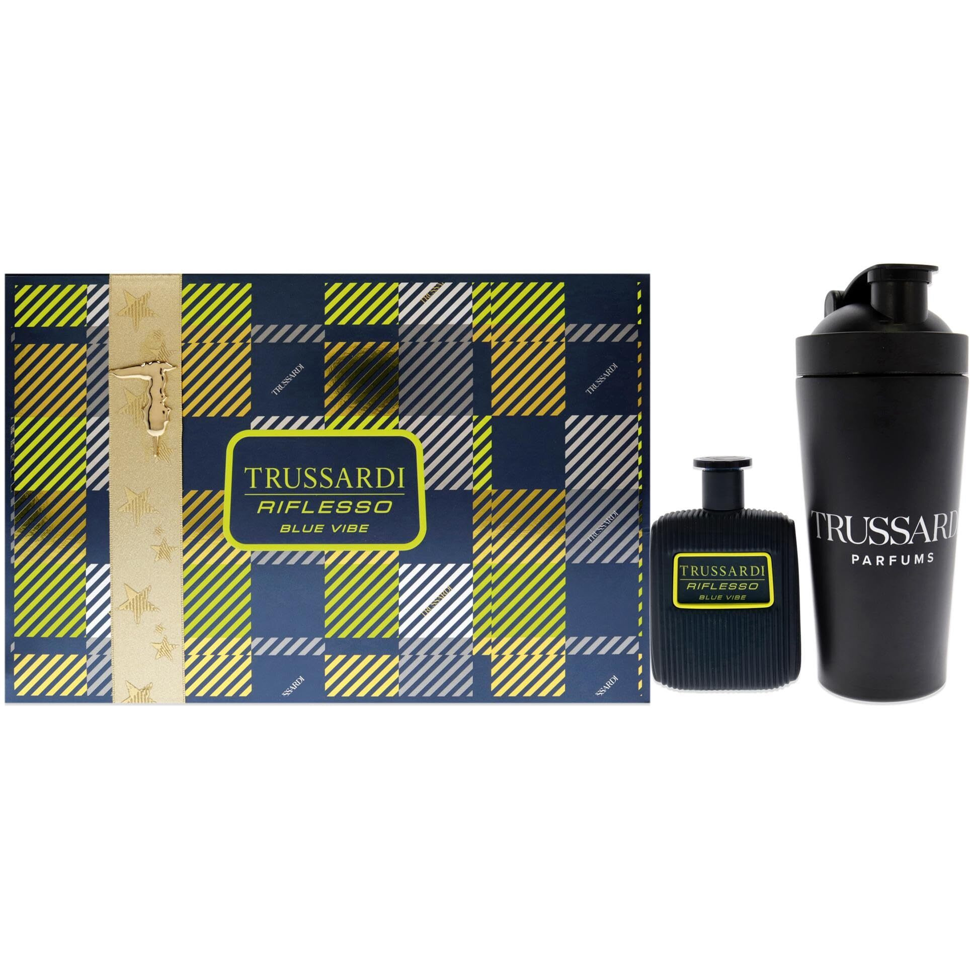 Trussardi Riflesso Blue Vibe 3.4 oz EDT Spray, Sport Bottle Men 2 Pc Gift Set