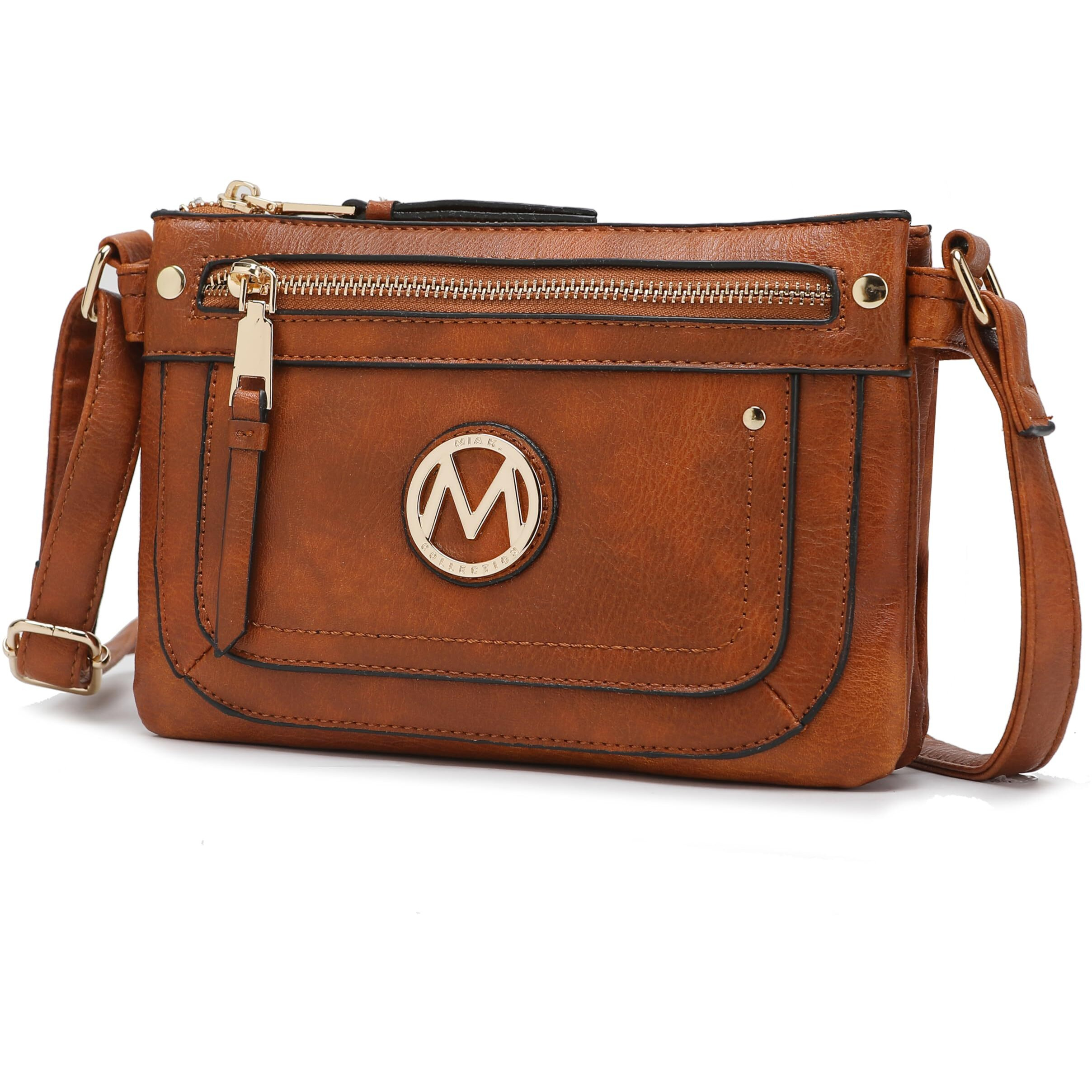 MKF Collection Crossbody bag for omen, Adjustable Strap Vegan leather Shoulder Bag messenger Purse by Mia K