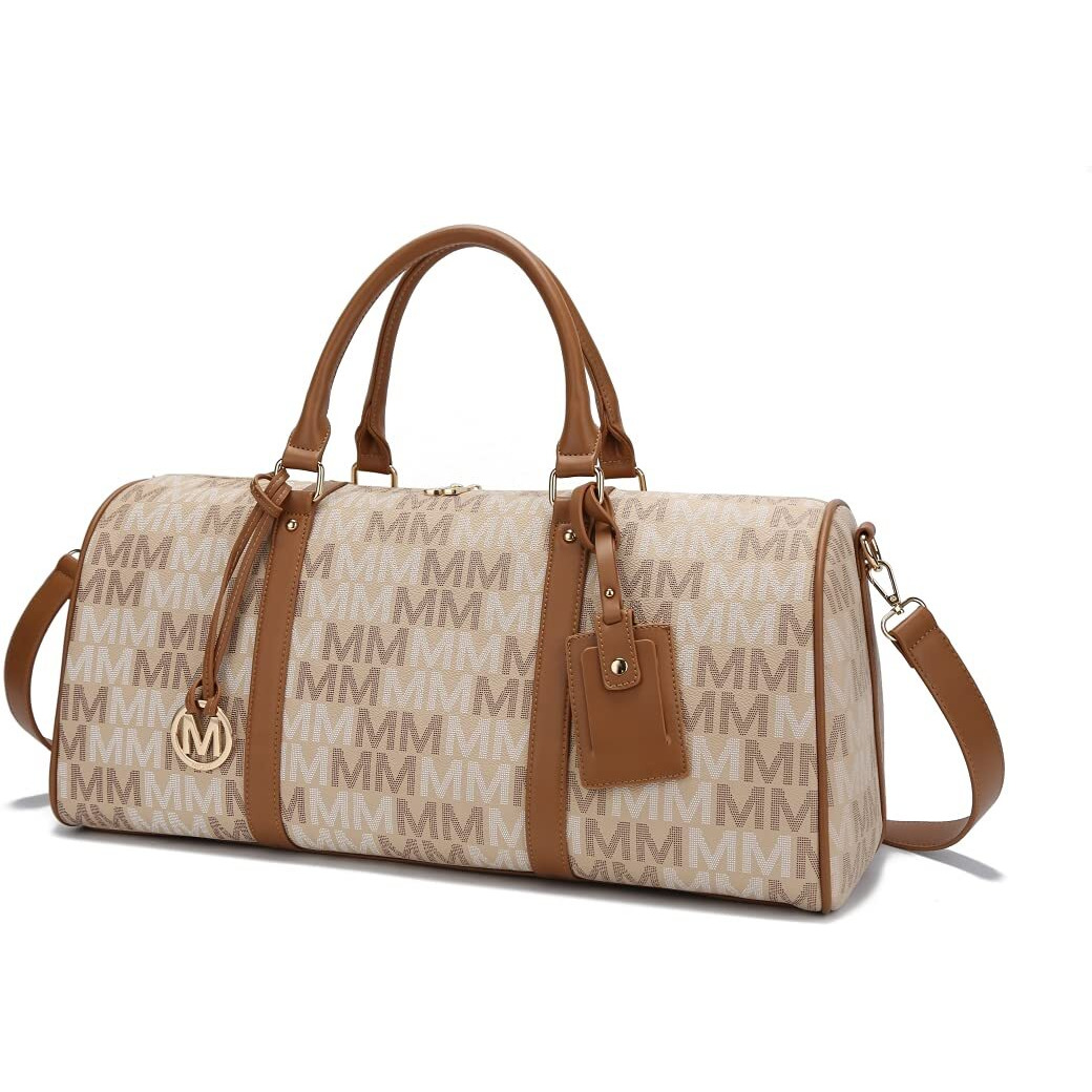 MKF Collection by Mia K. MKF-MU6407BG Jovani Duffle & Weekender Bag, Beige