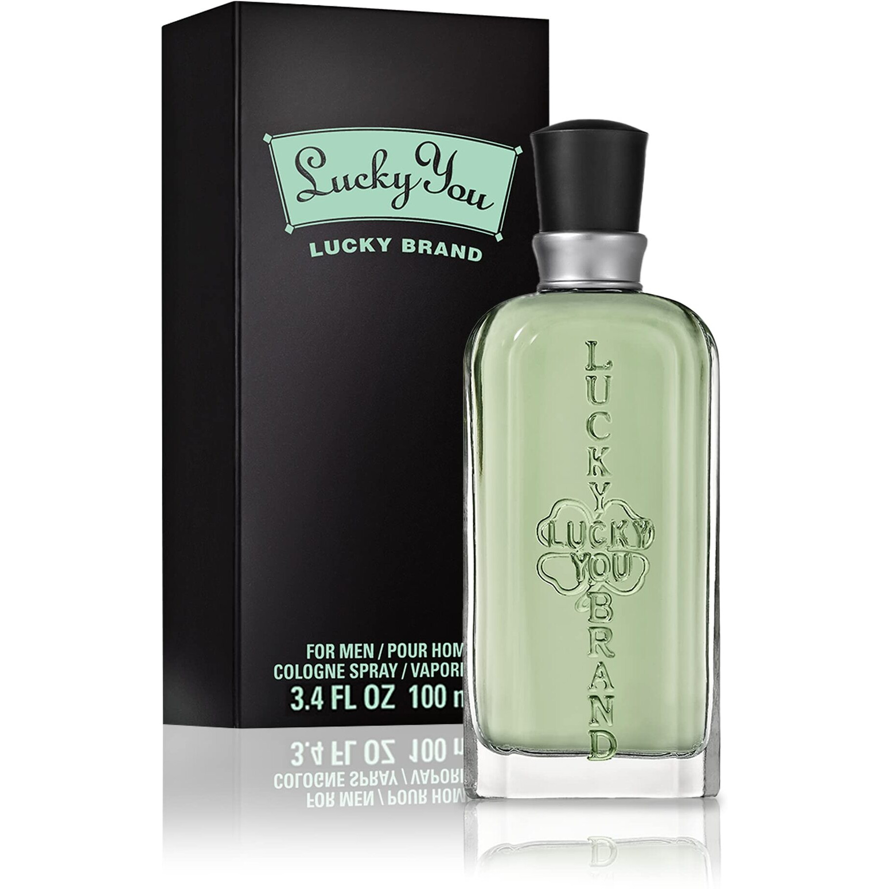 Lucky You Cologne Spray for Men, Valentine's Day Gift for Him, Day or Night Casual Scent with Bamboo Stem Fragrance Notes, 3.4 Fl Oz