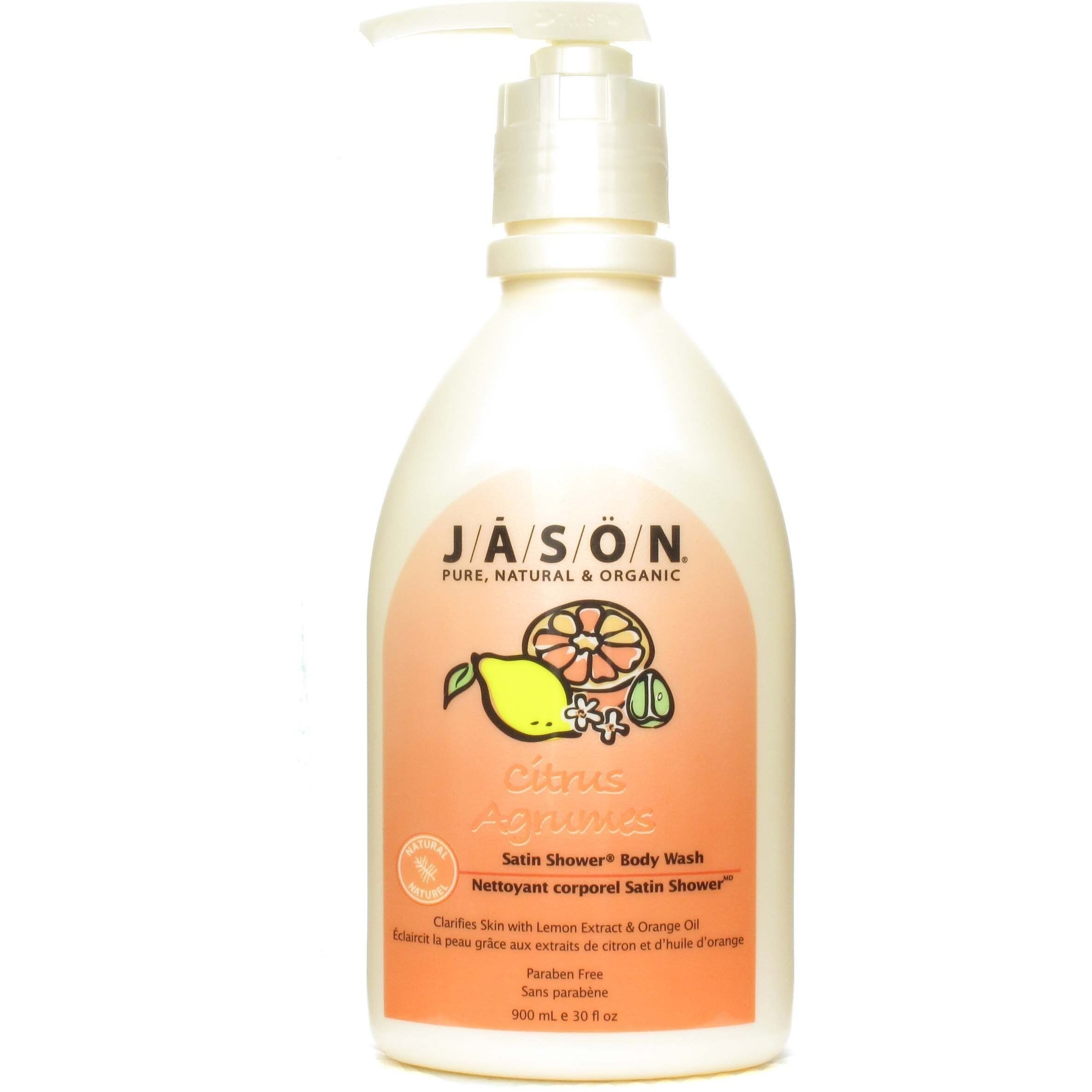 Jason Natural Products Citrus Satin Shoer Body Wash, 30 Ounce - 2 per case