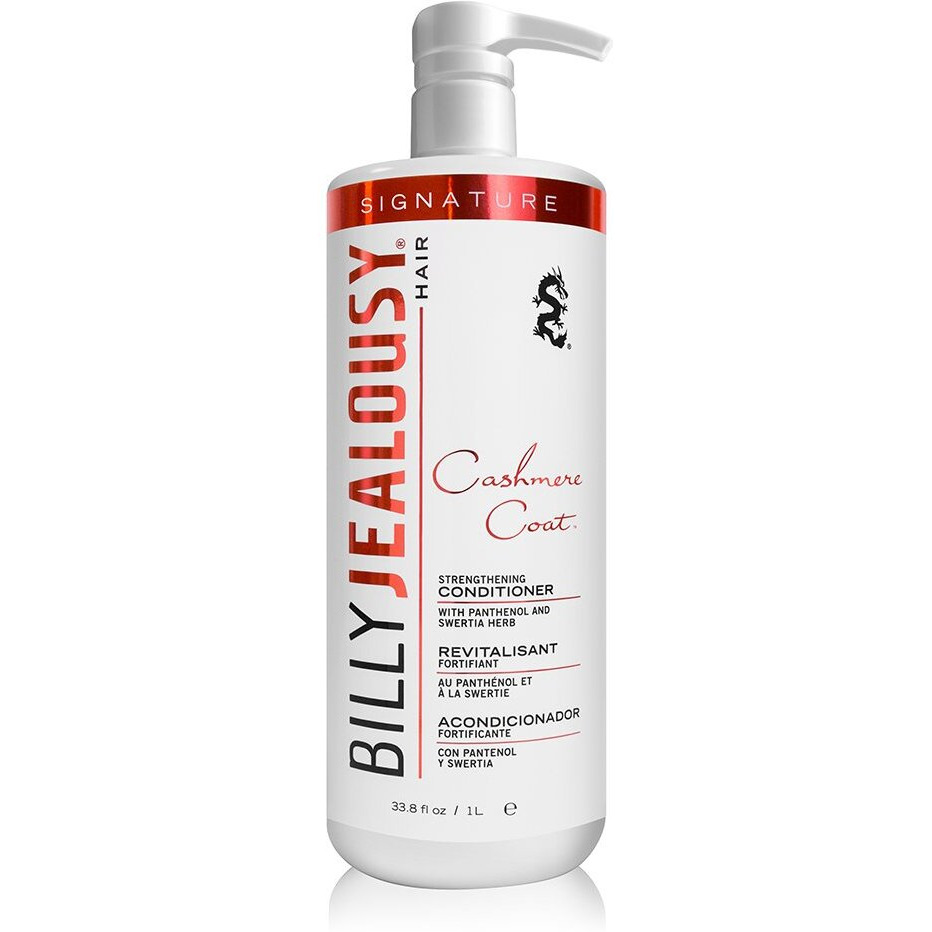 Billy Jealousy Cashmere Coat Hair Conditioner for Men, Strengthening & Hydrating Conditioner Infused ith Peppermint, Lemon Fruit & Sertia Extract Ideal for Fine, Thinning Hair, 33.8 Fl Oz