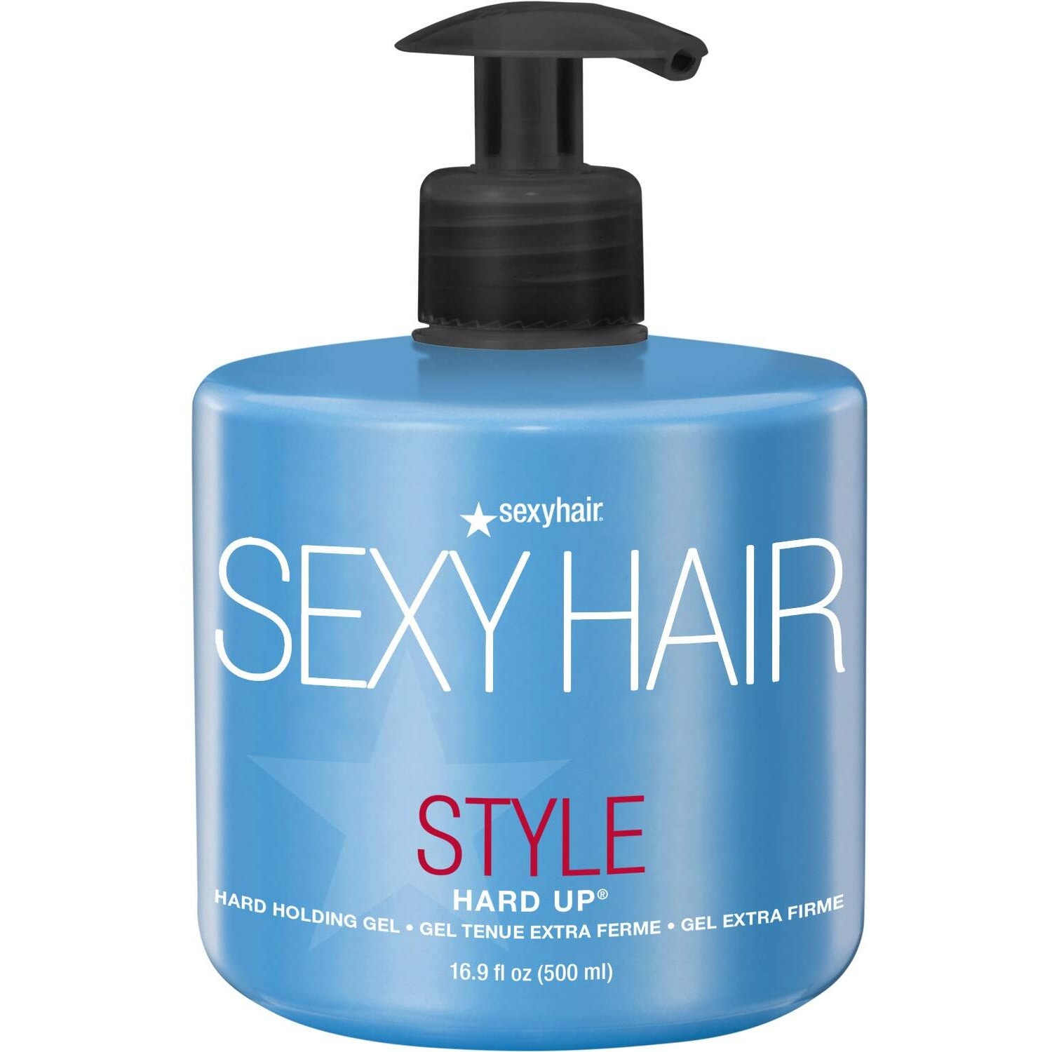 SexyHair Style Hard Up Hard Holding Gel, 16.9 Oz | Extreme Hold | Non-Flaking Formula | All Hair Types