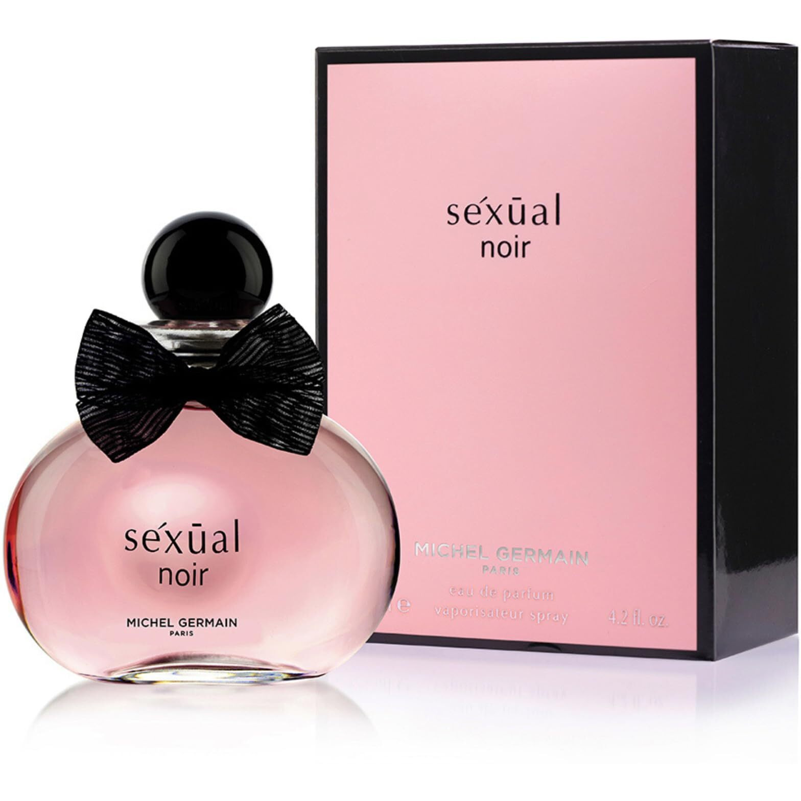 Michel Germain Sexual Noir Eau de Parfum Fragrance Spray, Top Notes of Straberries, Mandarin and Lime, Long-Lasting, Warm Floral & Sensual Gift for Her, 4.2 Fl Oz