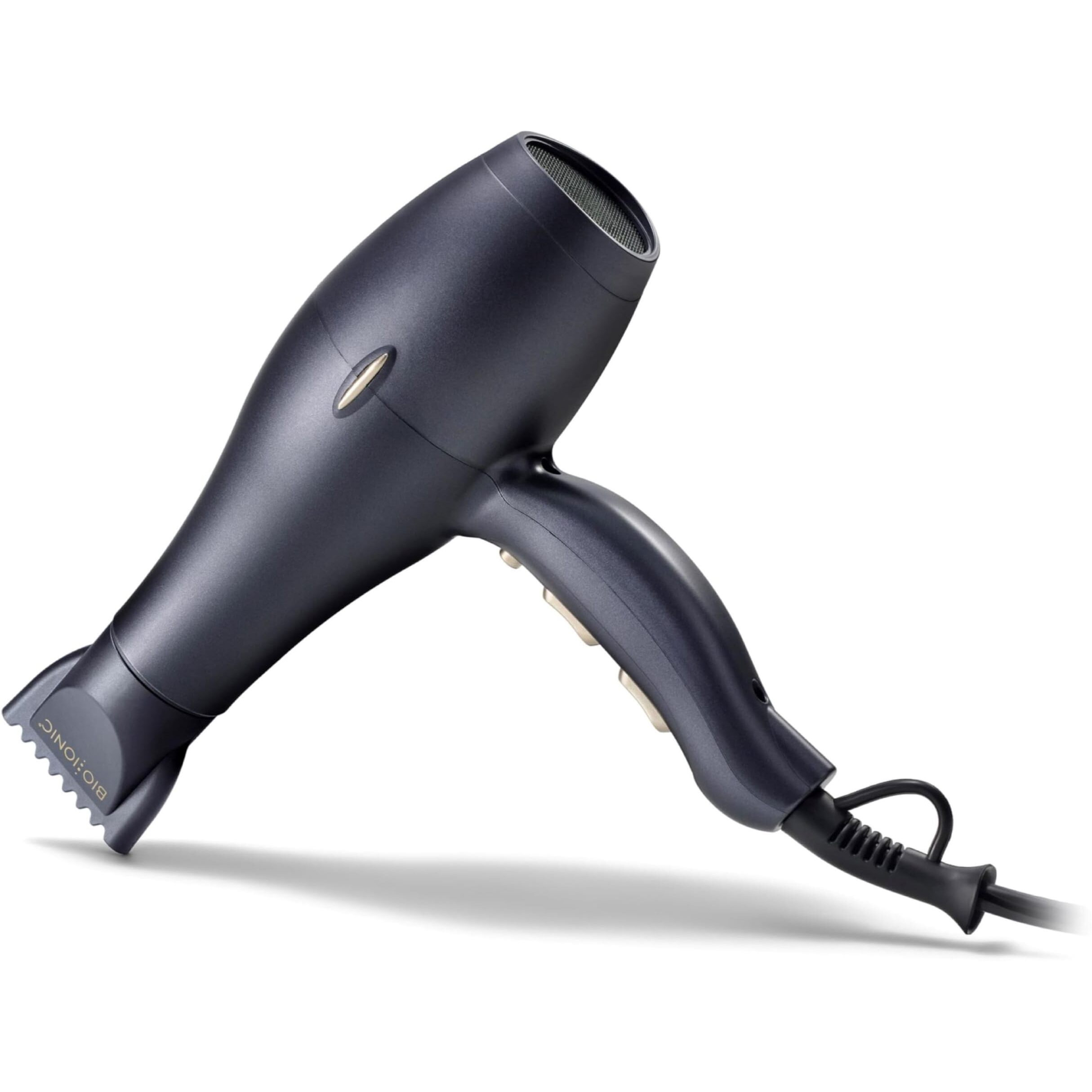 Bio Ionic GoldPro Hair Dryer, Blue, Moisturizing Heat Technology & 24K Gold MX, Ultra-Poerful 1875W AC Motor, Lighteight Blo Dryer ith Ergonomic Handle, Multi-Speed Professional Hair Dryer