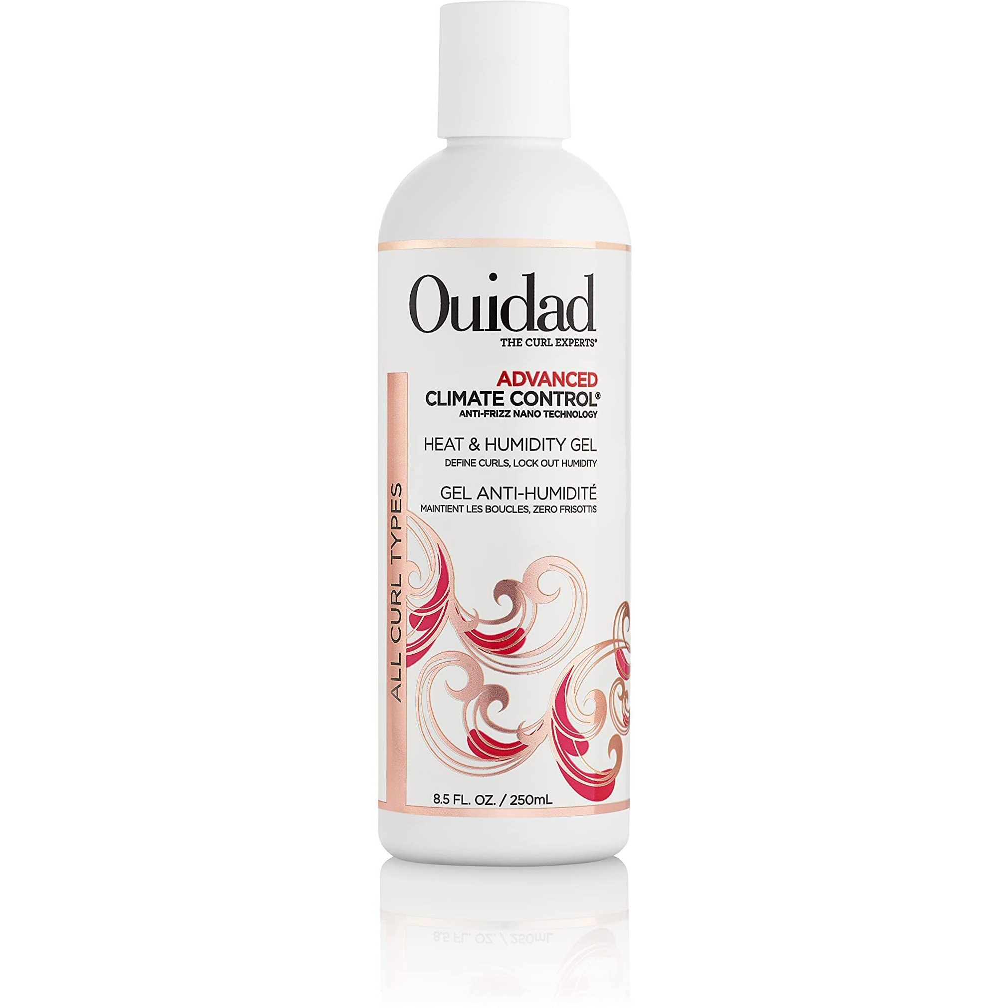 OUIDAD Advanced Climate Control Heat & Humidity Gel Travel Size - 8.5 fl oz, Curly Hair Gel, Anti-Frizz Nano Technology, Locks Out Humidity, Crunch-free Styling Gel, For All Curl Types