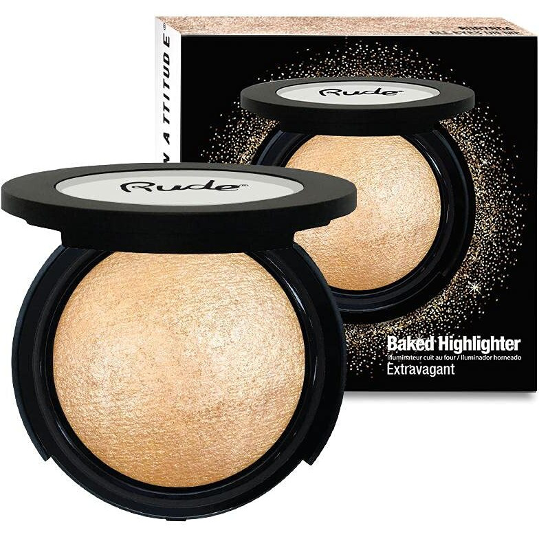 RUDE Baked Highlighter - Gold, Powder, Shimmery, Gold