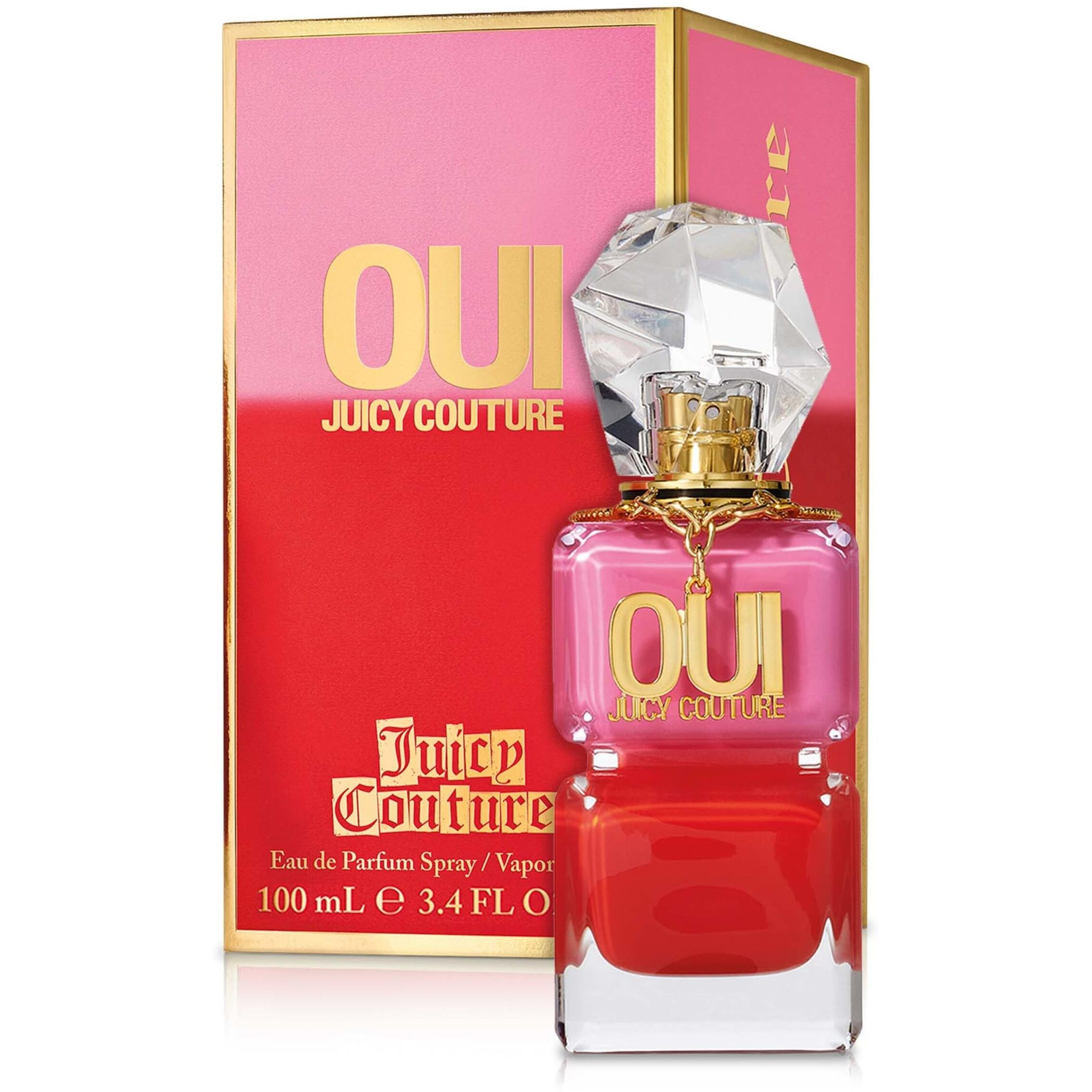 Juicy Couture Oui Eau De Parfum, Women's Perfume ith Notes of Watermelon, Jasmine & Techno Woods - Fruity & Floral Perfume for Women, EDP Spray, 3.4 fl oz