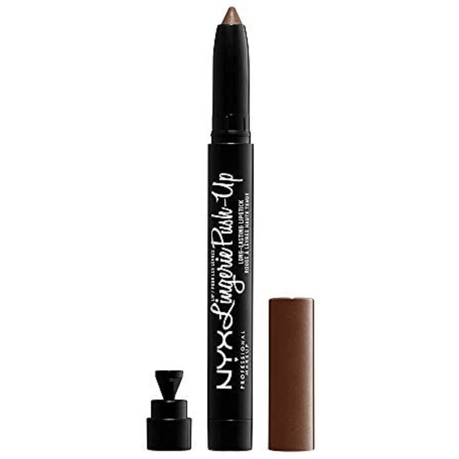 NYX PROFESSIONAL MAKEUP Lip Lingerie Push-Up Long Lasting Plumping Lipstick - After Hours (Warm Brown Nude)